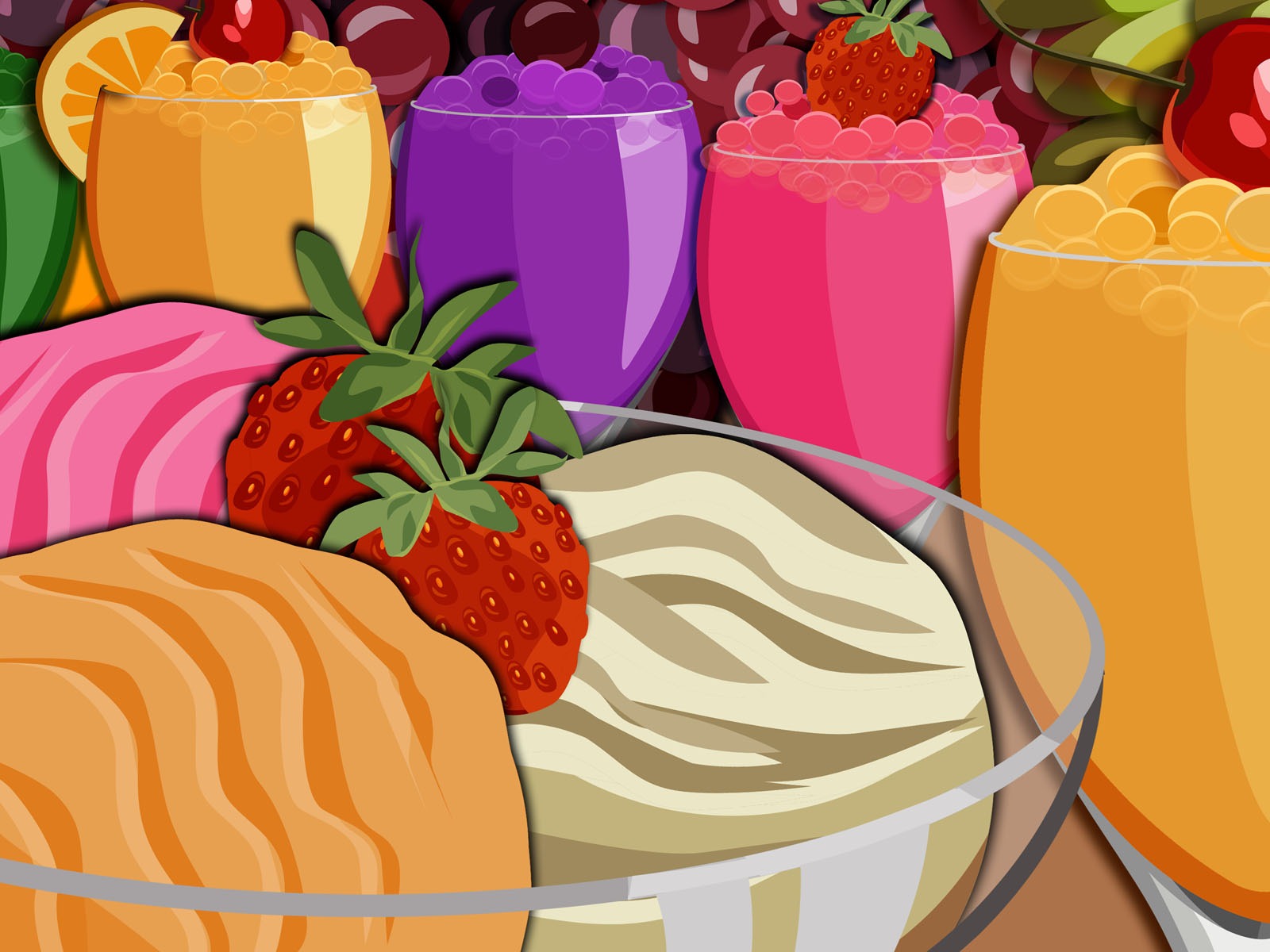 다채로운 음식 배경 화면 #30 - 1600x1200
