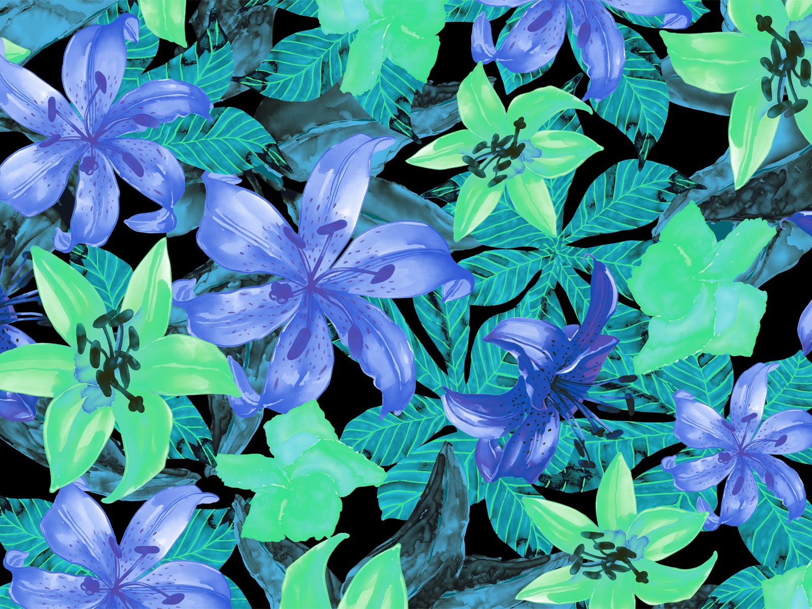 Fondos de pantalla de tinta exquisita flor #30 - 1600x1200