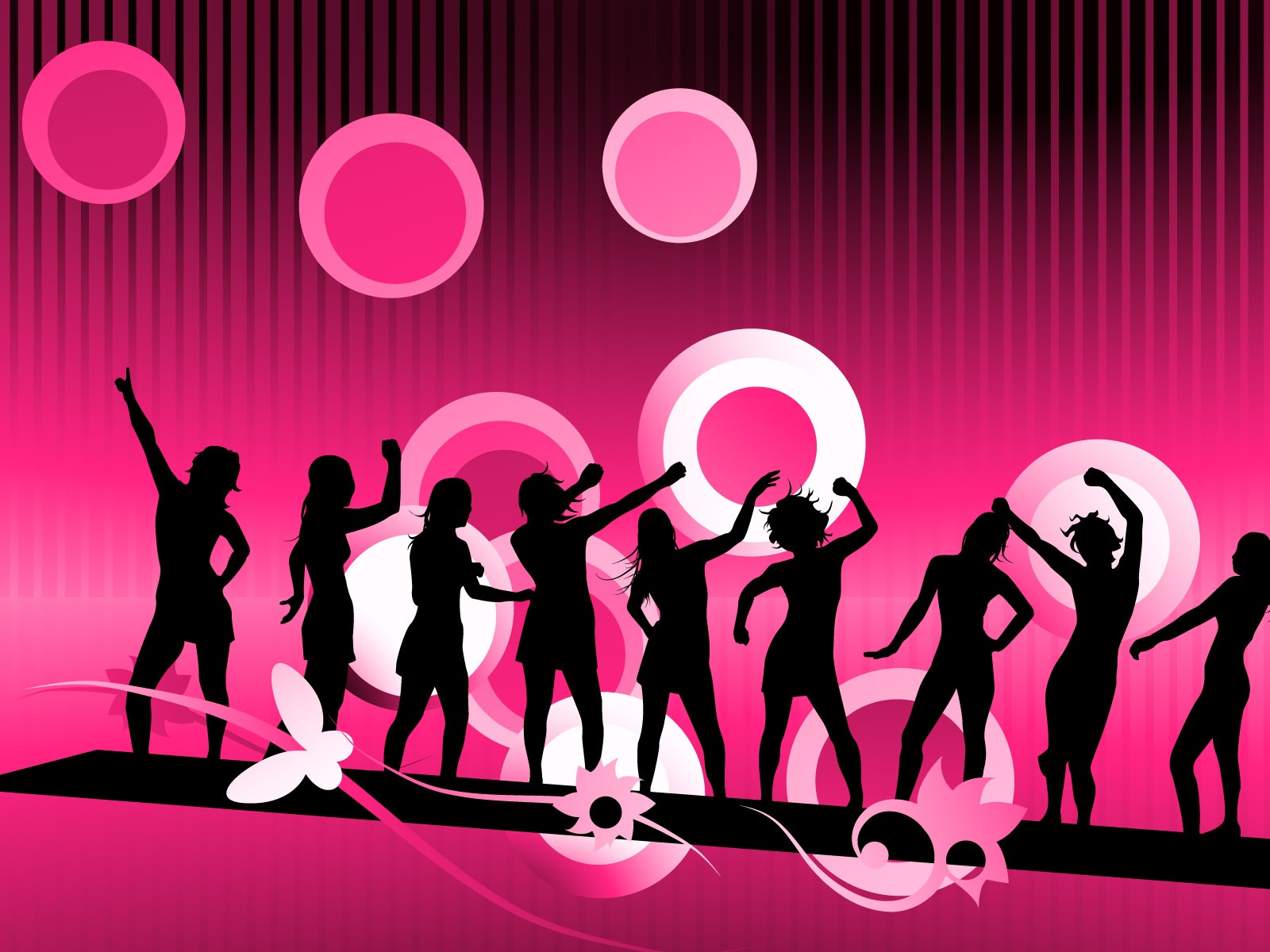 Vector People silhouette wallpaper (2) #19 - 1600x1200