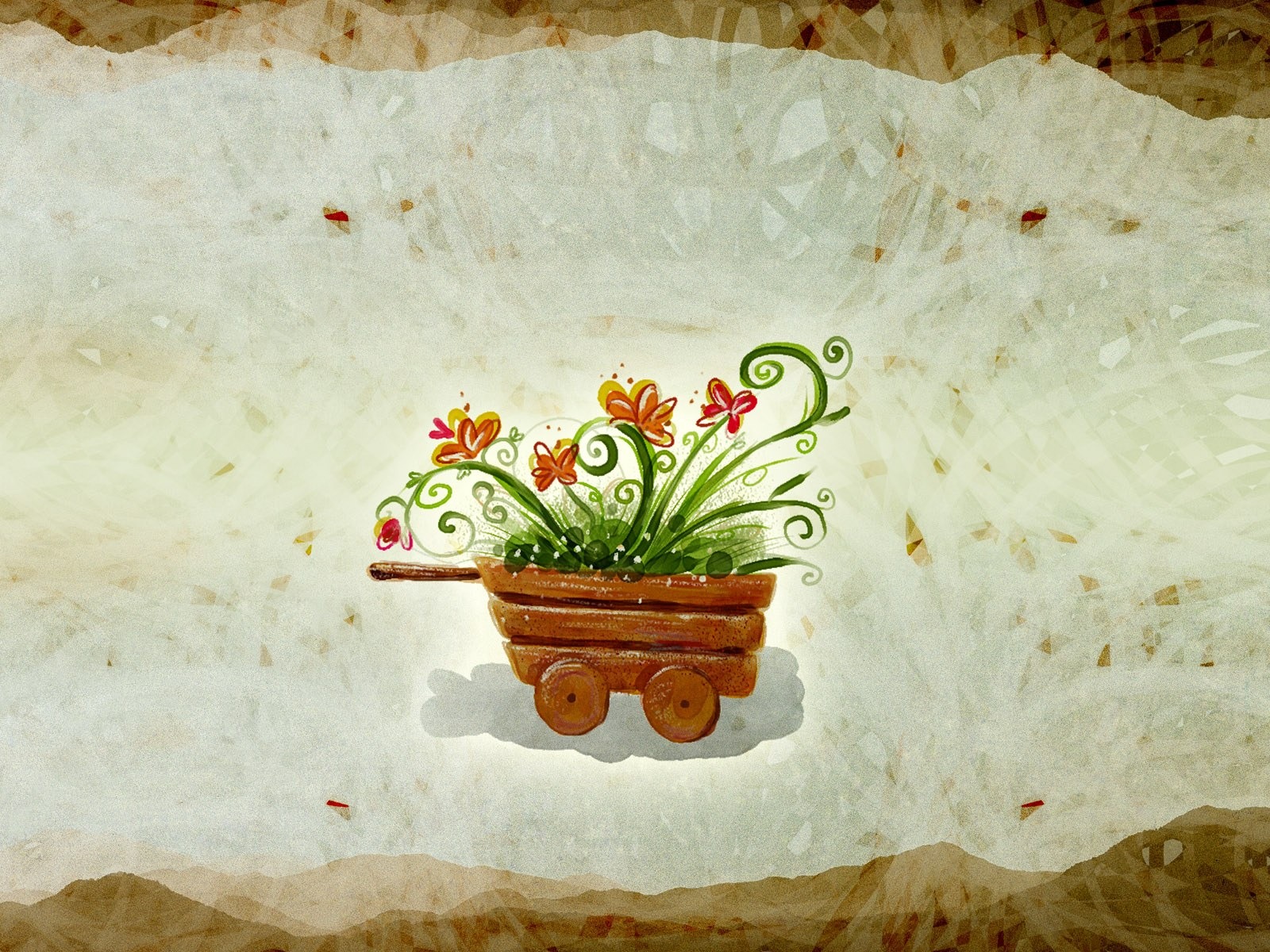 Floral wallpaper illustration design #18 - 1600x1200