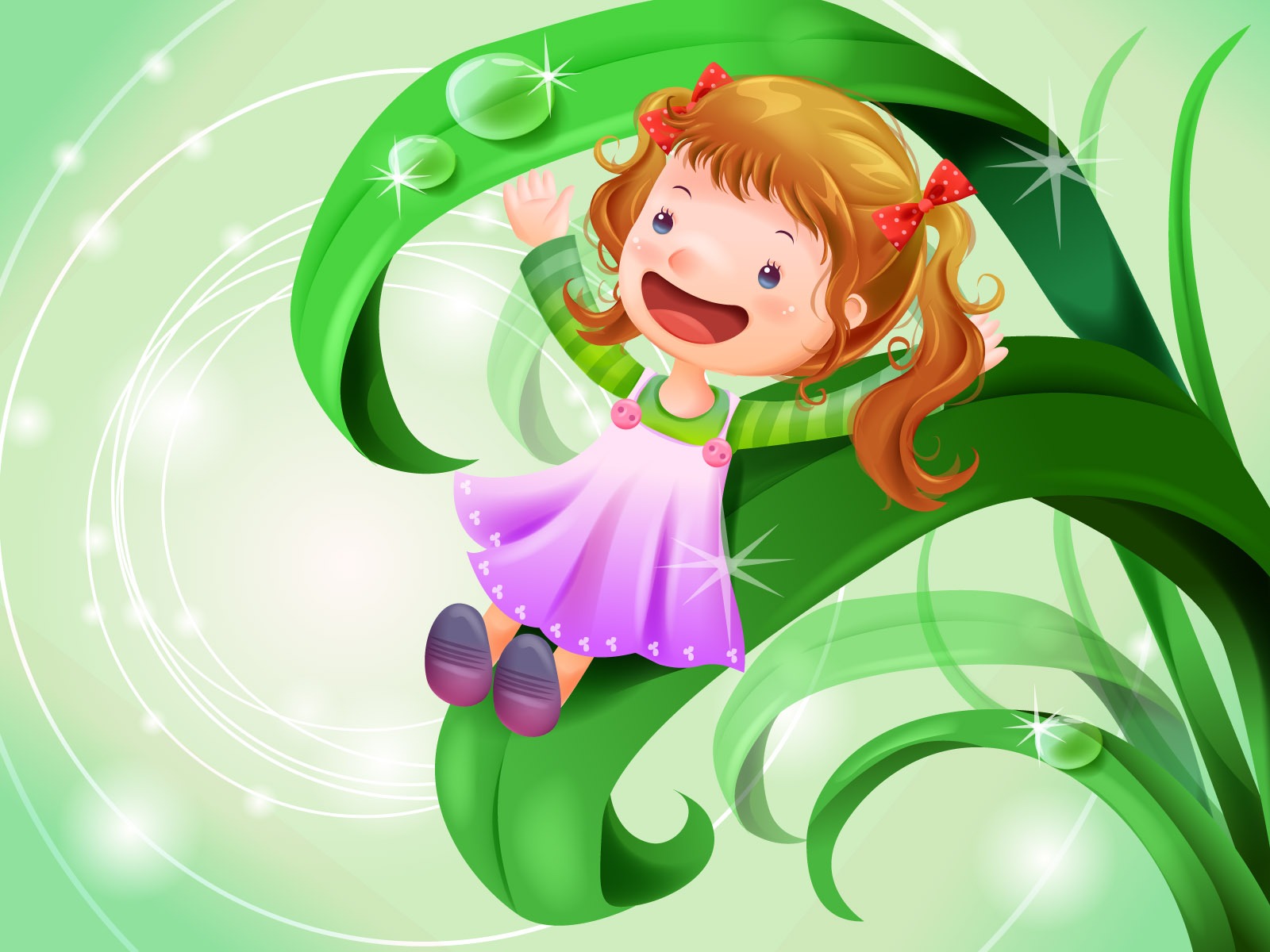 Vector happy childhood Wallpaper (1) #5 - 1600x1200