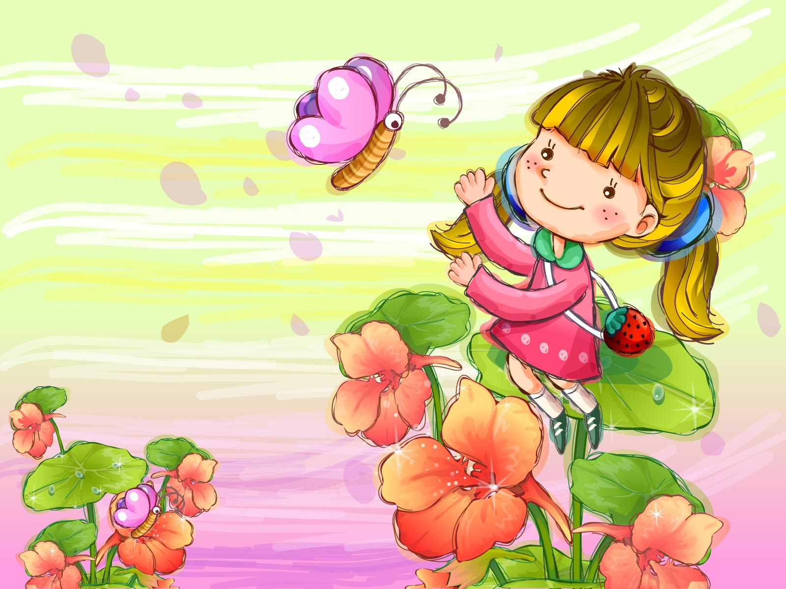 Vector children's Happy Wallpaper (1) #3 - 1600x1200