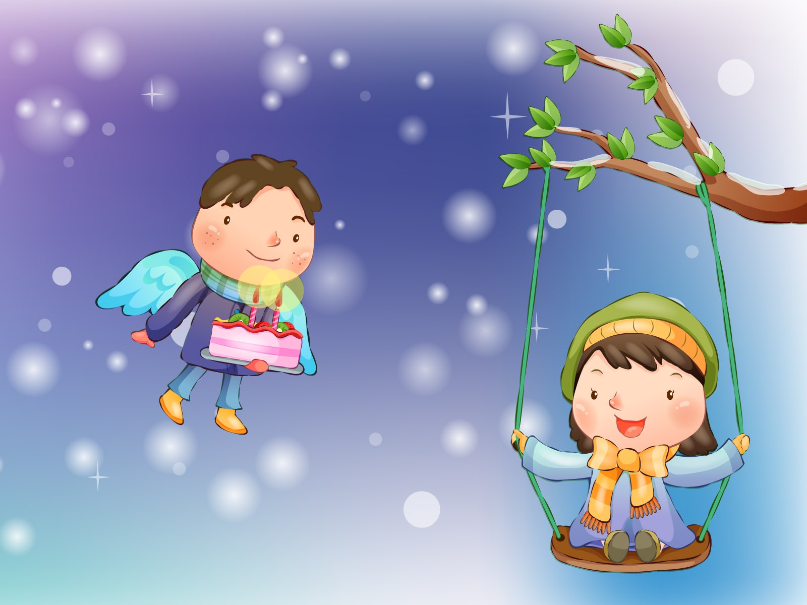 Vector children's Happy Wallpaper (3) #9 - 1600x1200