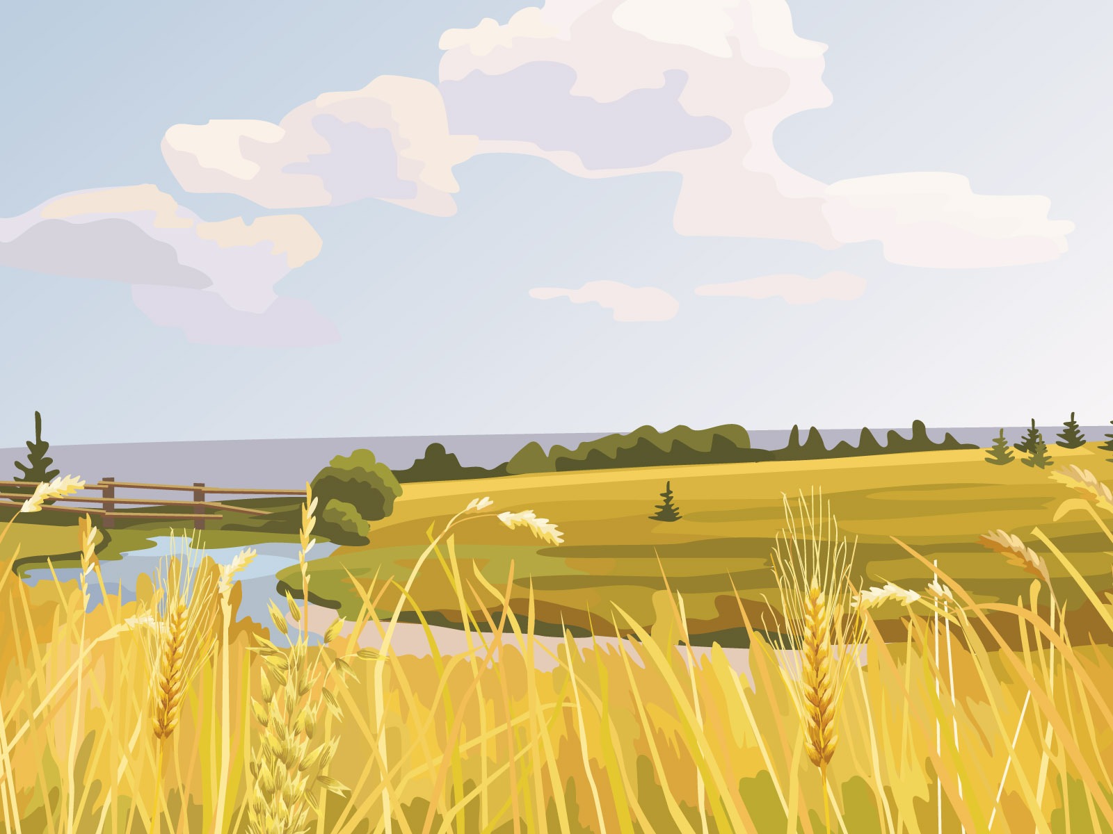 Fonds d'écran paysages Vector (3) #11 - 1600x1200