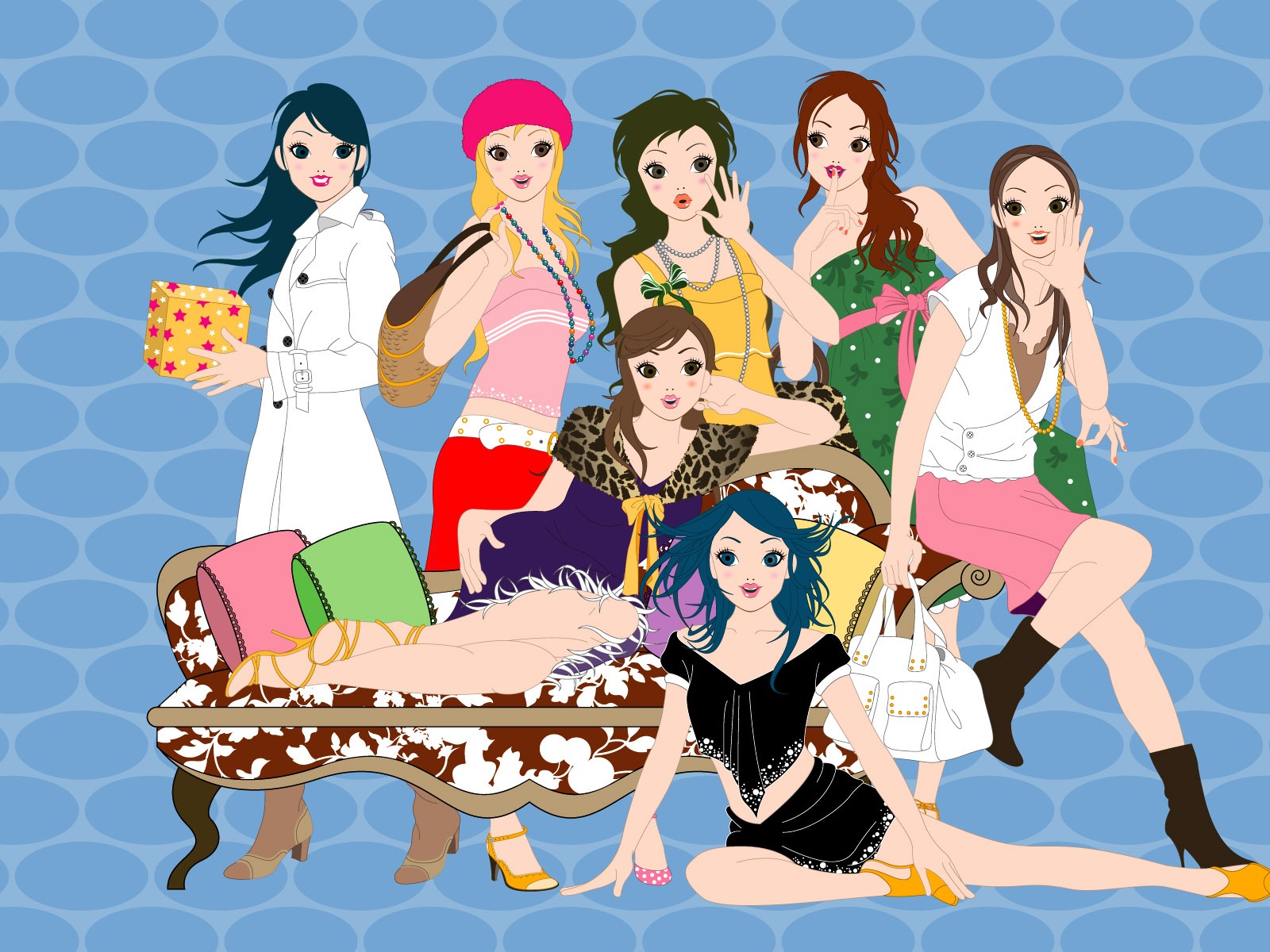 Vector Wallpaper femmes urbaines (2) #2 - 1600x1200