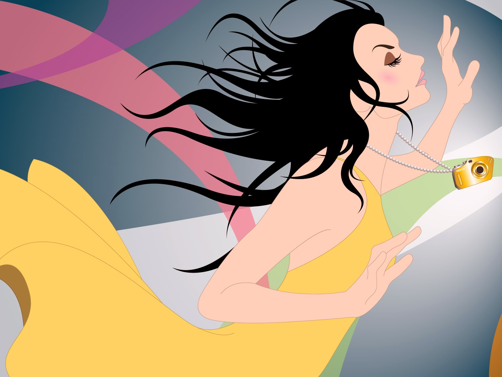 Vector urban women wallpaper (2) #3 - 1600x1200