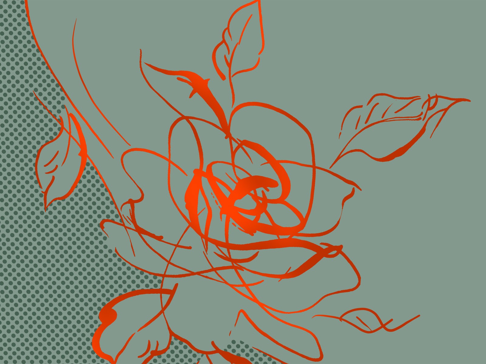 합성 꽃 배경 화면 (1) #14 - 1600x1200