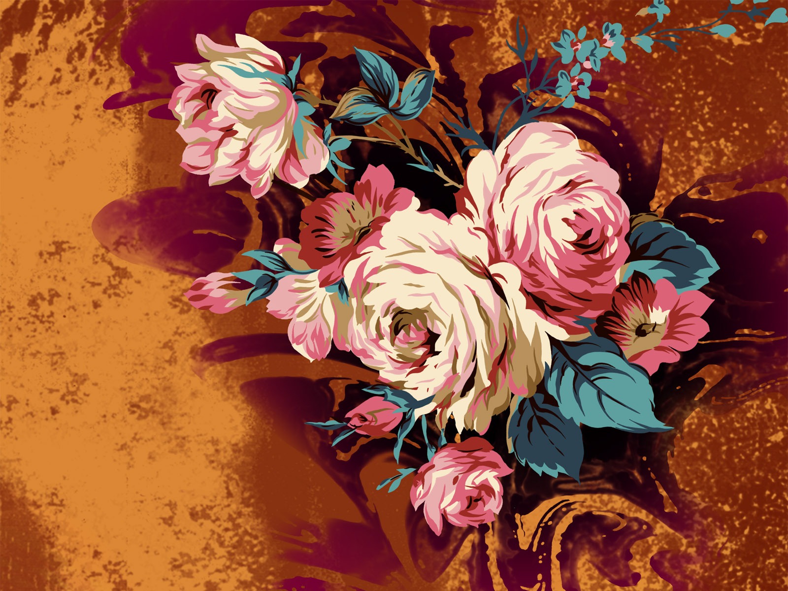 Синтетические обои цветов (1) #20 - 1600x1200