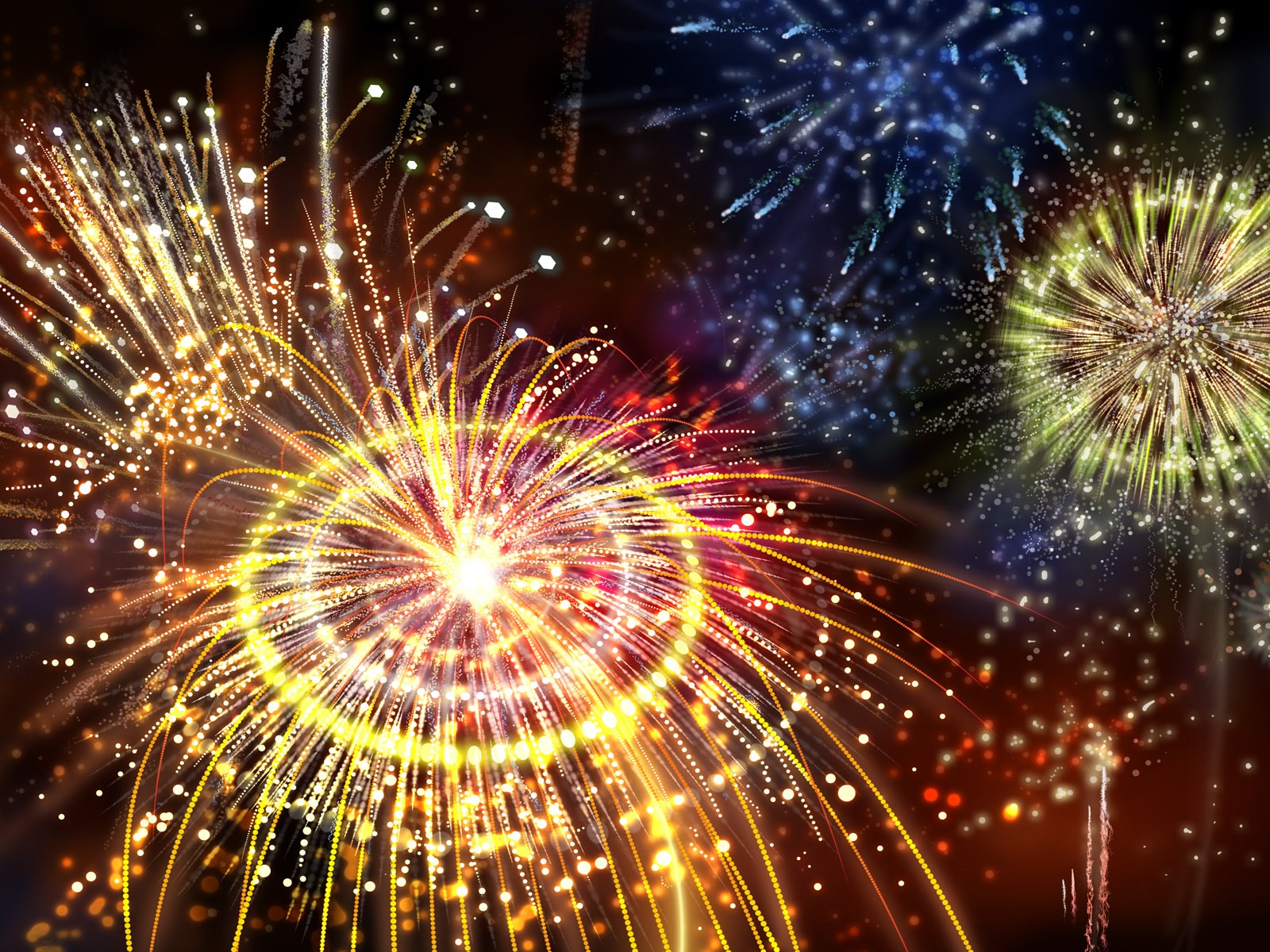 Colorful fireworks HD wallpaper #1 - 1600x1200
