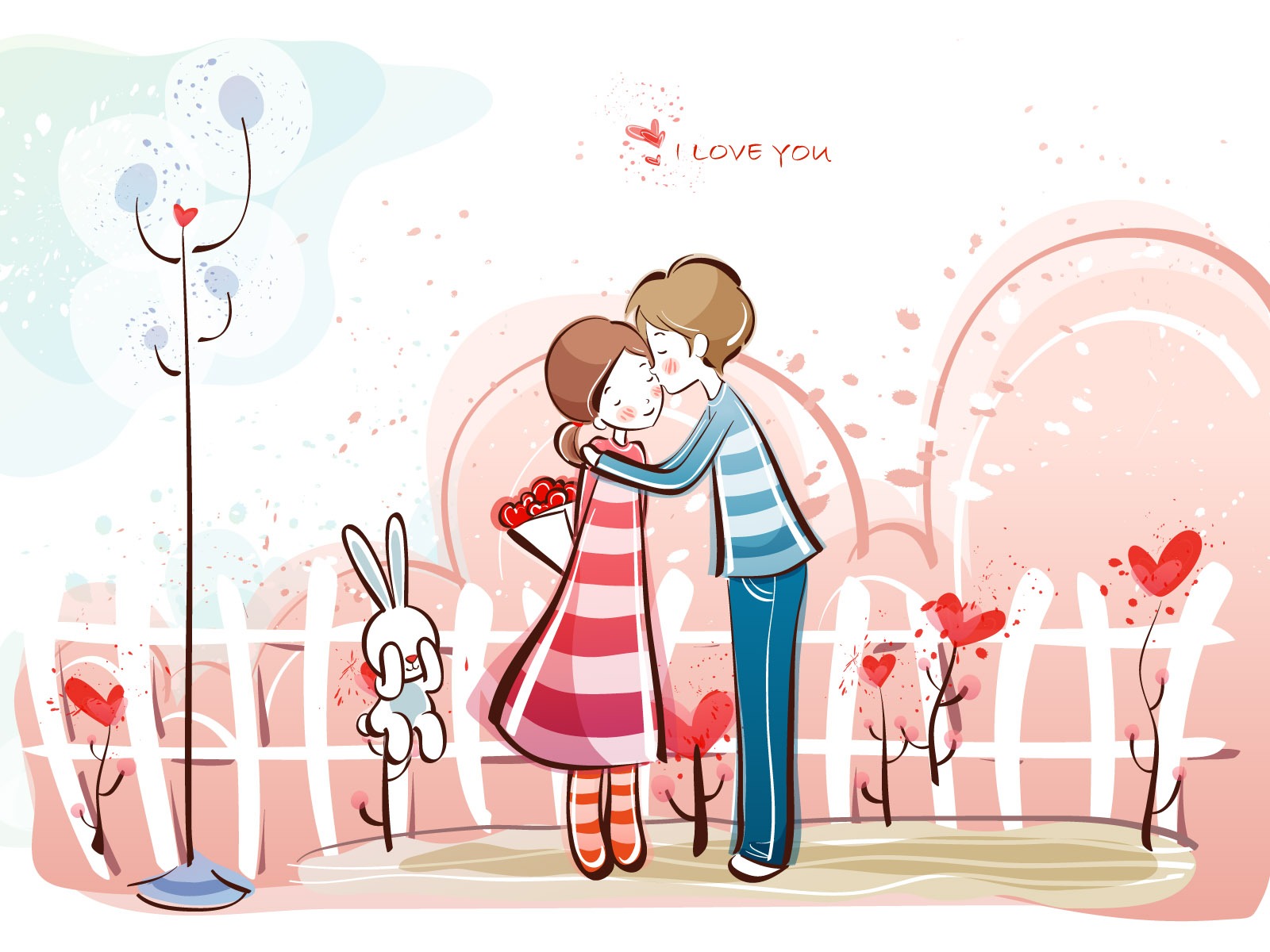 fondos de pantalla de dibujos animados de San Valentín (1) #19 - 1600x1200