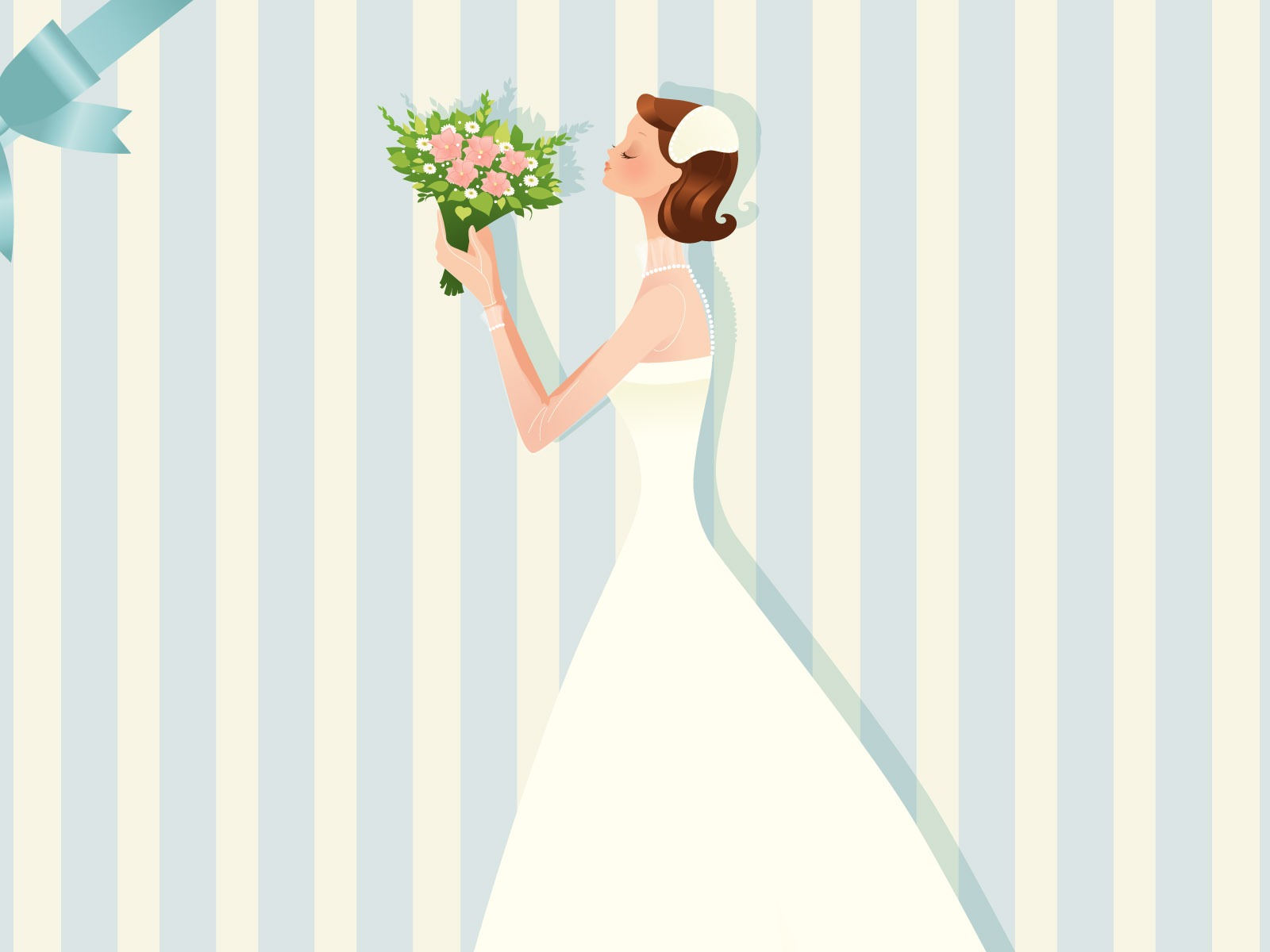 ベクトルの壁紙の結婚式の花嫁 (1) #9 - 1600x1200