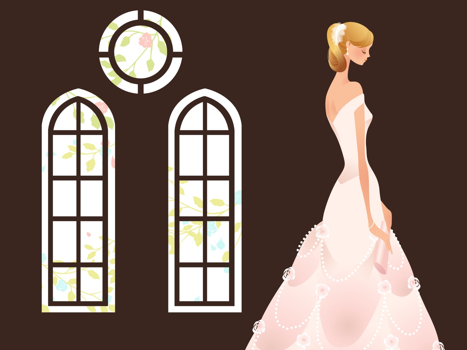 Vector wallpaper wedding bride (2) #15 - 1600x1200