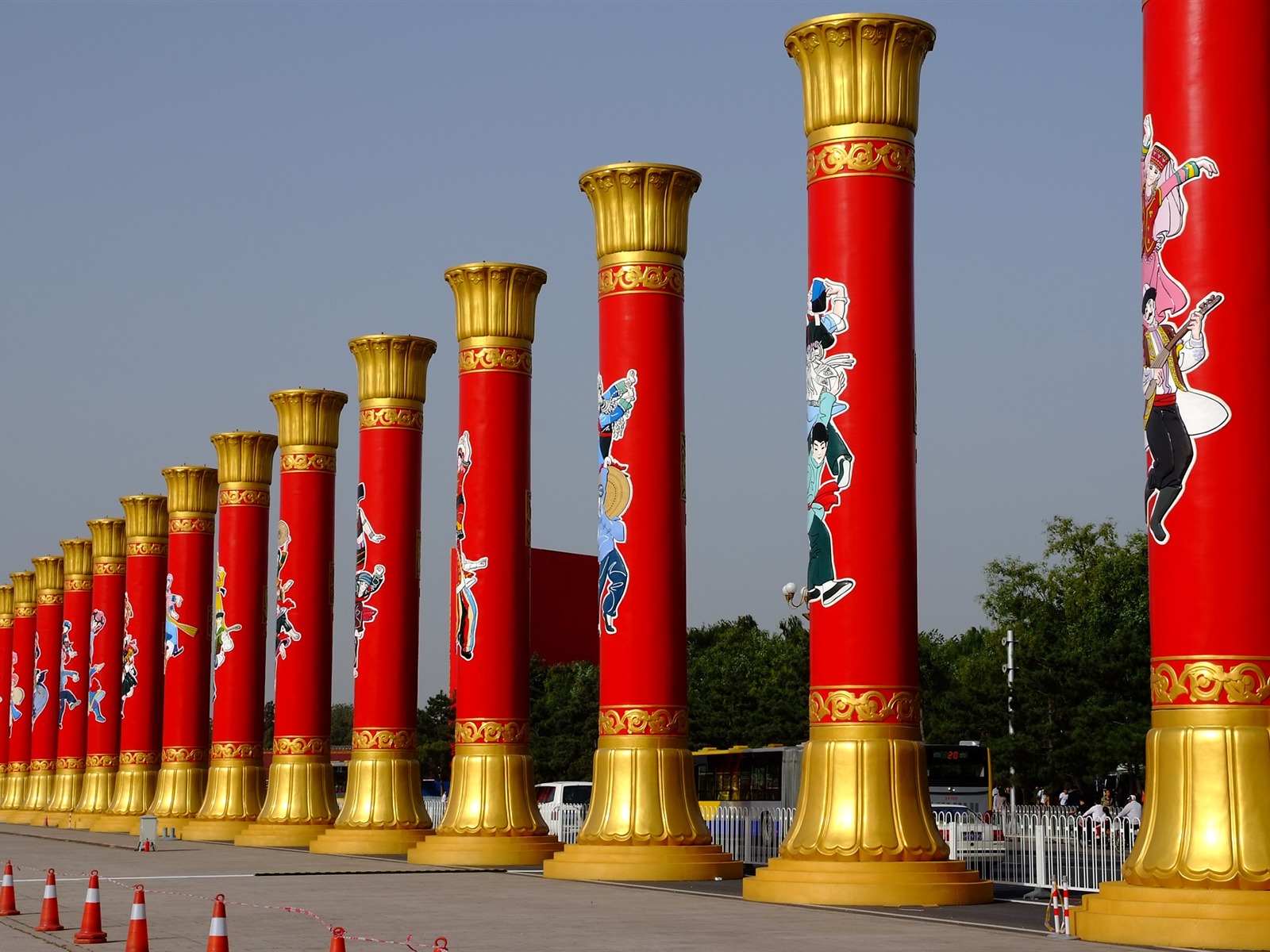 Costumes, la place Tiananmen (œuvres des barres d'armature) #5 - 1600x1200