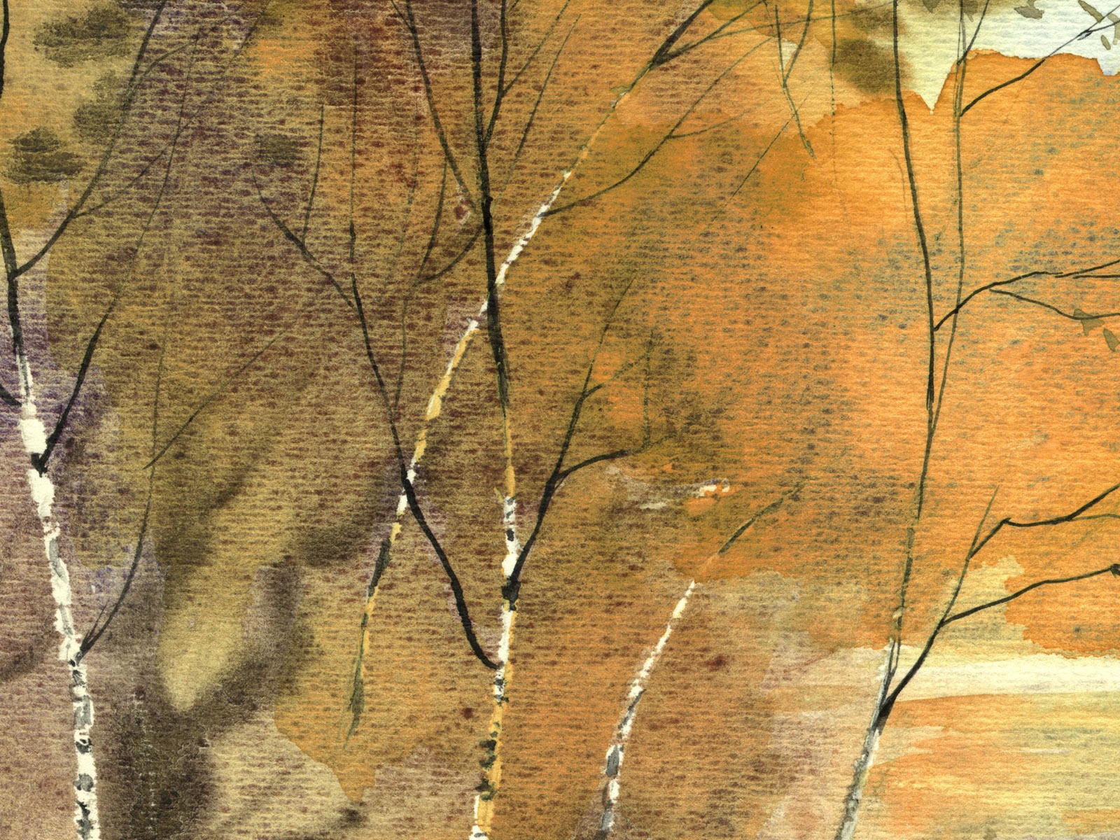 Watercolor landscape hand-painted wallpaper (1) #10 - 1600x1200