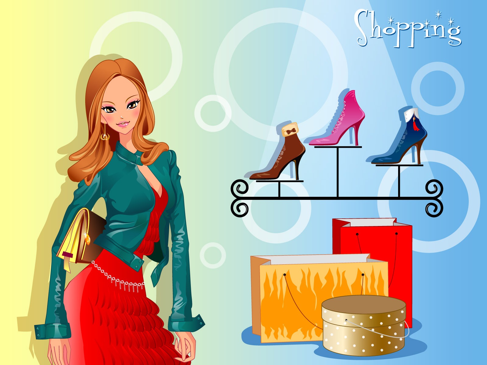 Vector collection of women wallpaper (6) #1 - 1600x1200