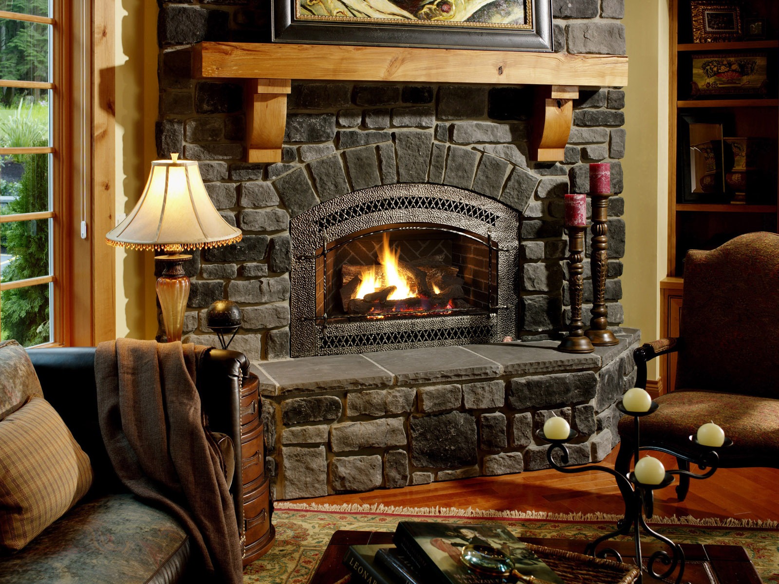 洋風家庭の暖炉の壁紙 (1) #19 - 1600x1200