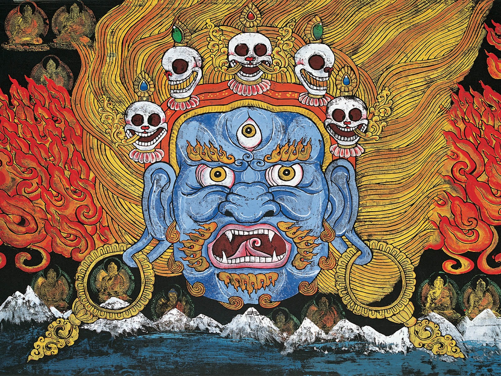 藏族祥巴版画 壁纸(一)6 - 1600x1200