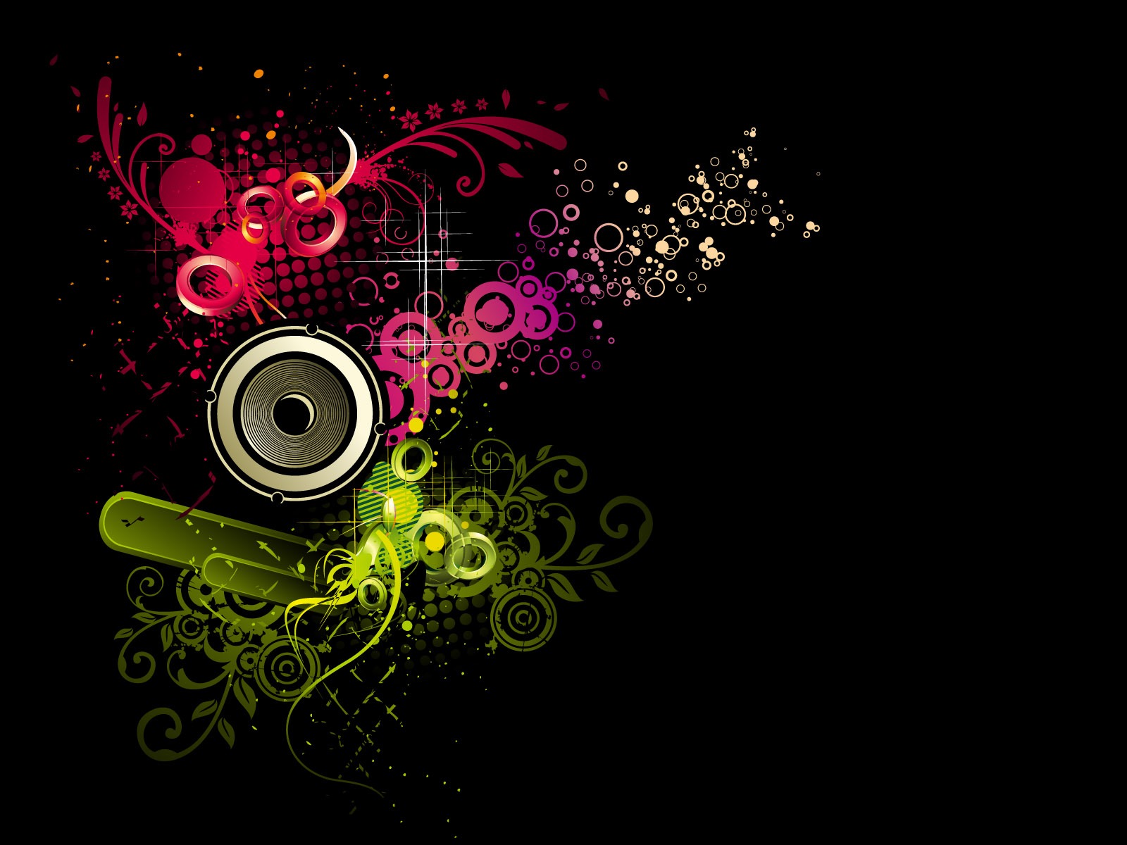 Vector musical theme wallpapers (1) #8 - 1600x1200