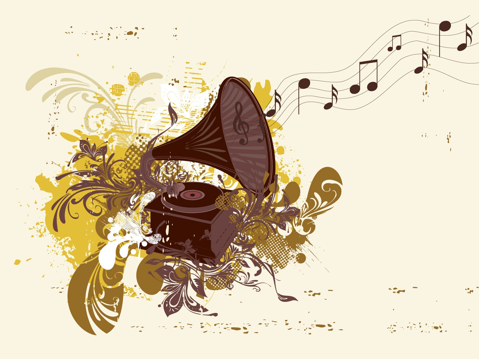 Vector musical theme wallpapers (3) #3 - 1600x1200