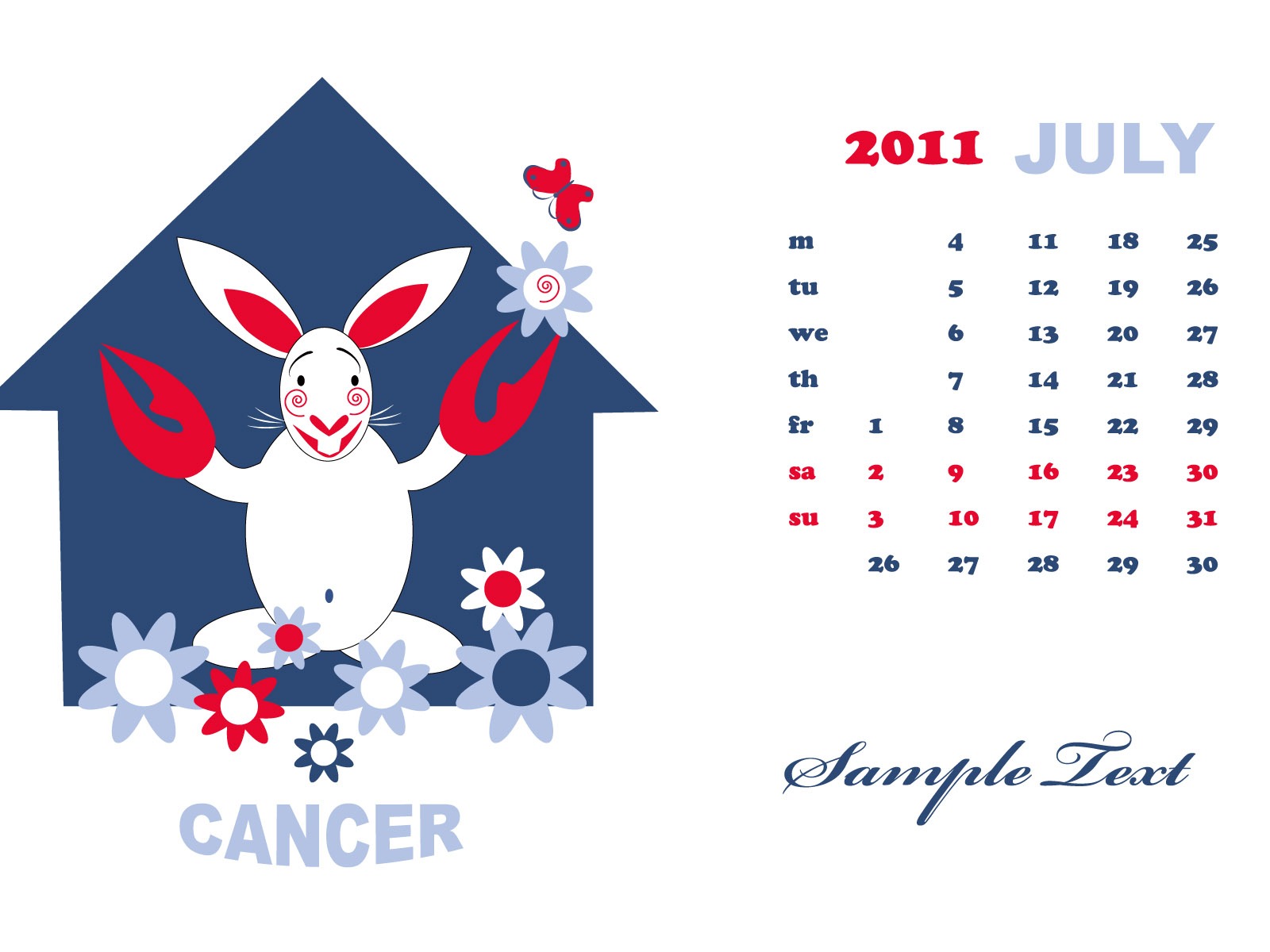 Año del Conejo fondos de escritorio calendario 2011 (2) #6 - 1600x1200