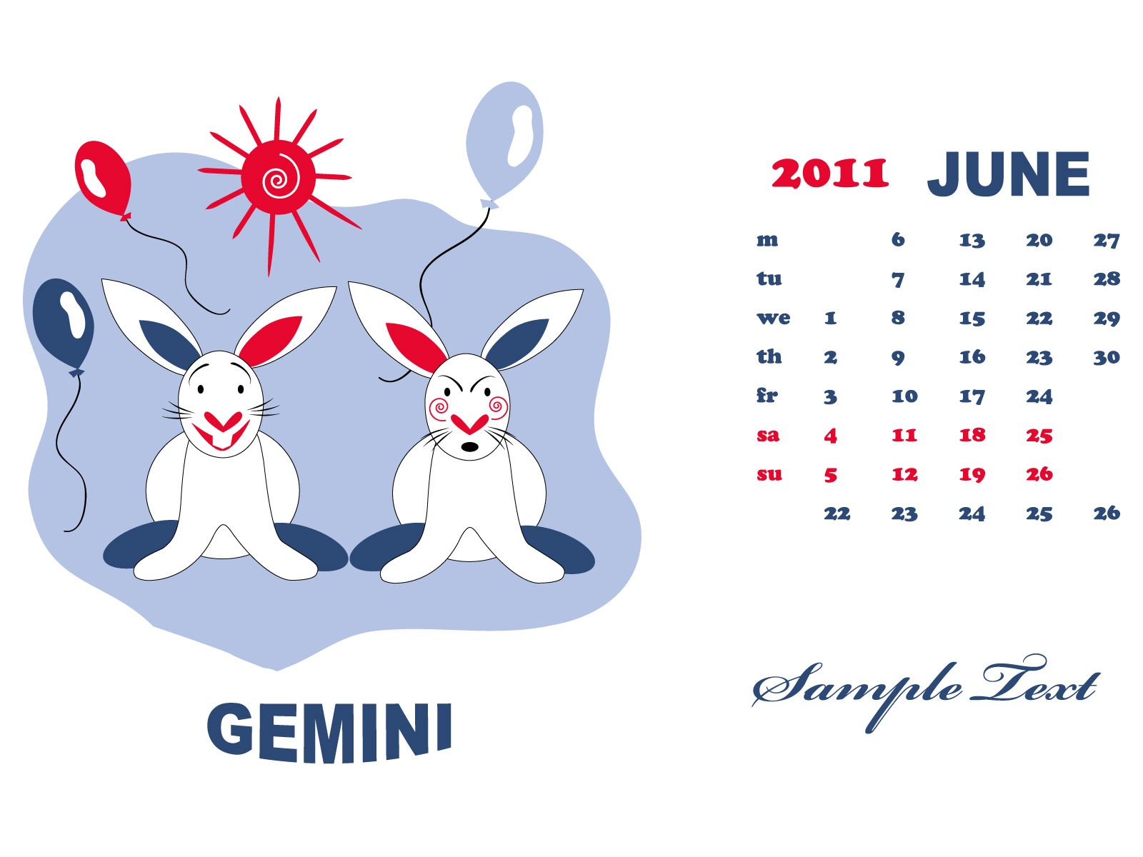 Year of the Rabbit 2011 calendar wallpaper (2) #7 - 1600x1200