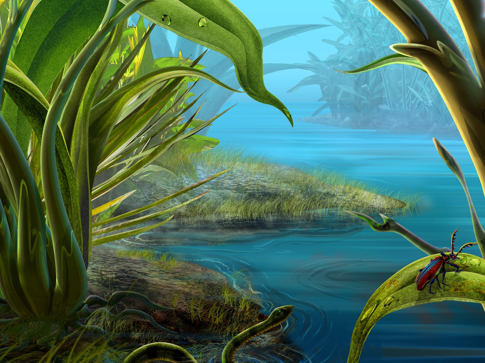 Красочная ручная роспись экологии обои пейзаж (2) #10 - 1600x1200
