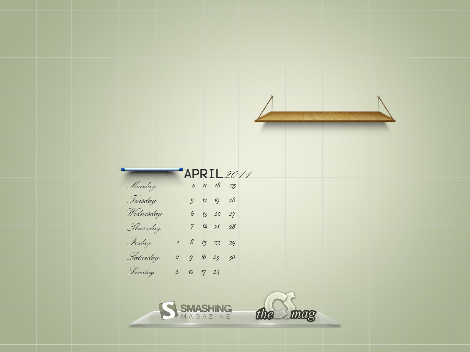 Апрель 2011 Календарь стола (2) #12 - 1600x1200