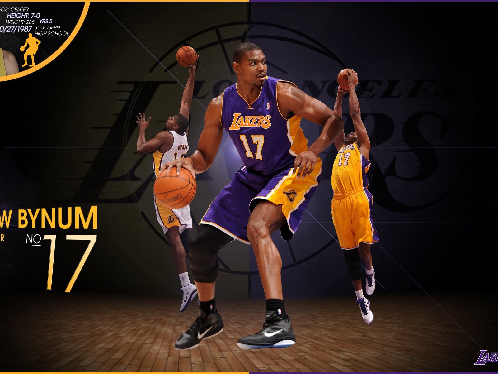 NBA 2010-11赛季 洛杉矶湖人队 壁纸2 - 1600x1200