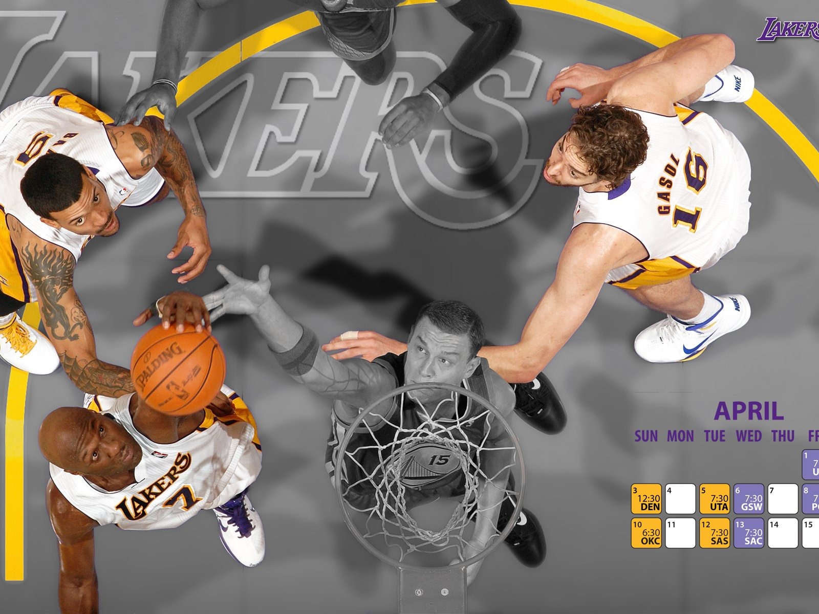NBA 2010-11 season, the Los Angeles Lakers Wallpapers #19 - 1600x1200