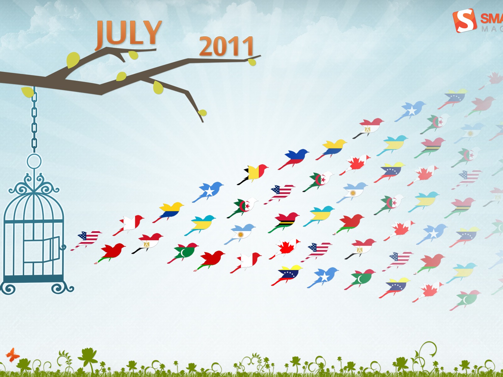July 2011 Calendar Wallpaper (1) #14 - 1600x1200