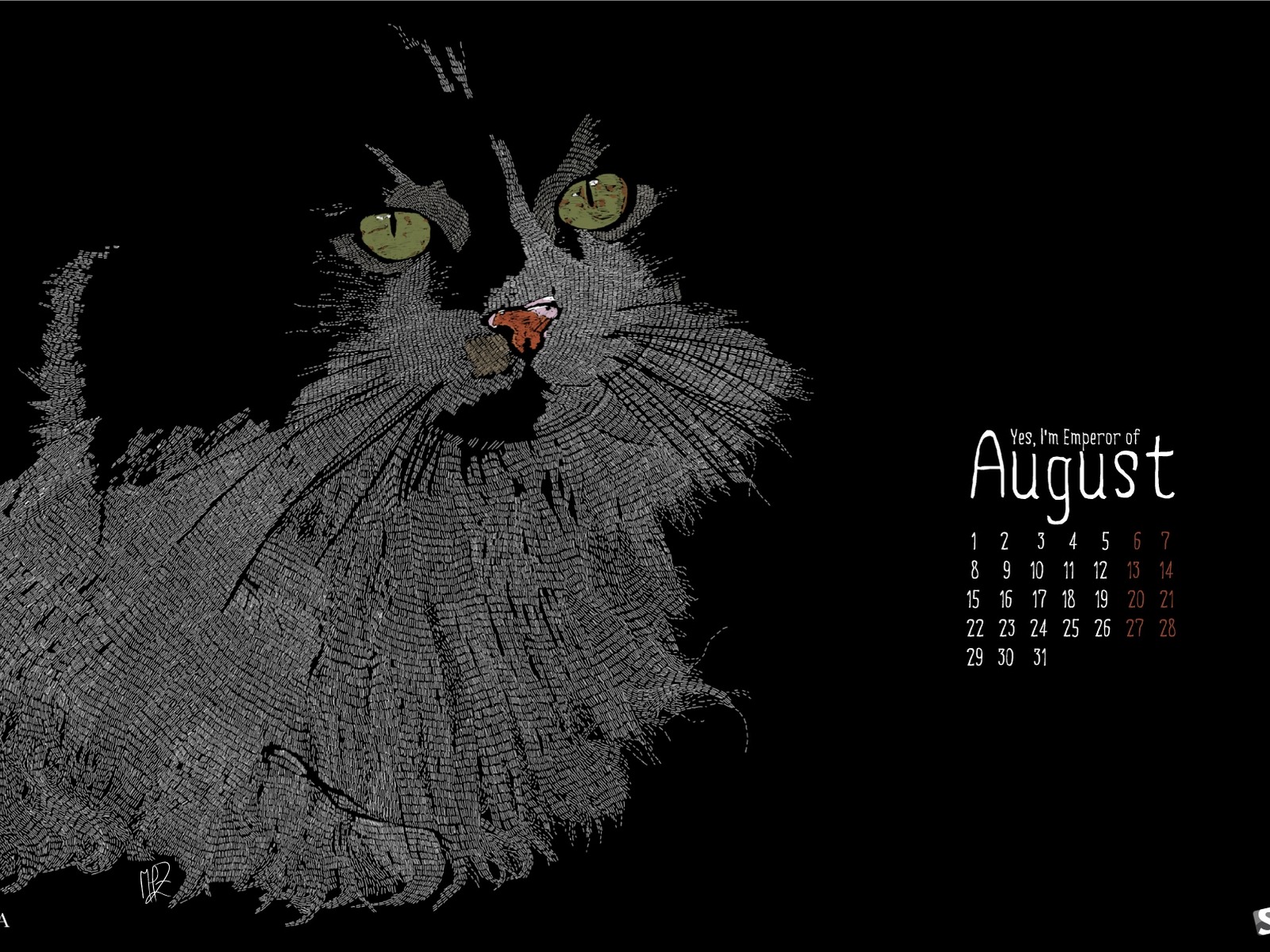 August 2011 calendar wallpaper (2) #14 - 1600x1200
