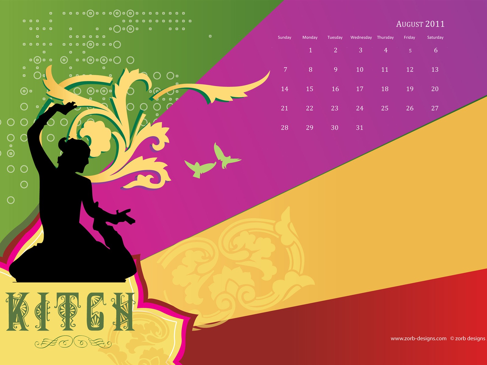 August 2011 calendar wallpaper (2) #18 - 1600x1200