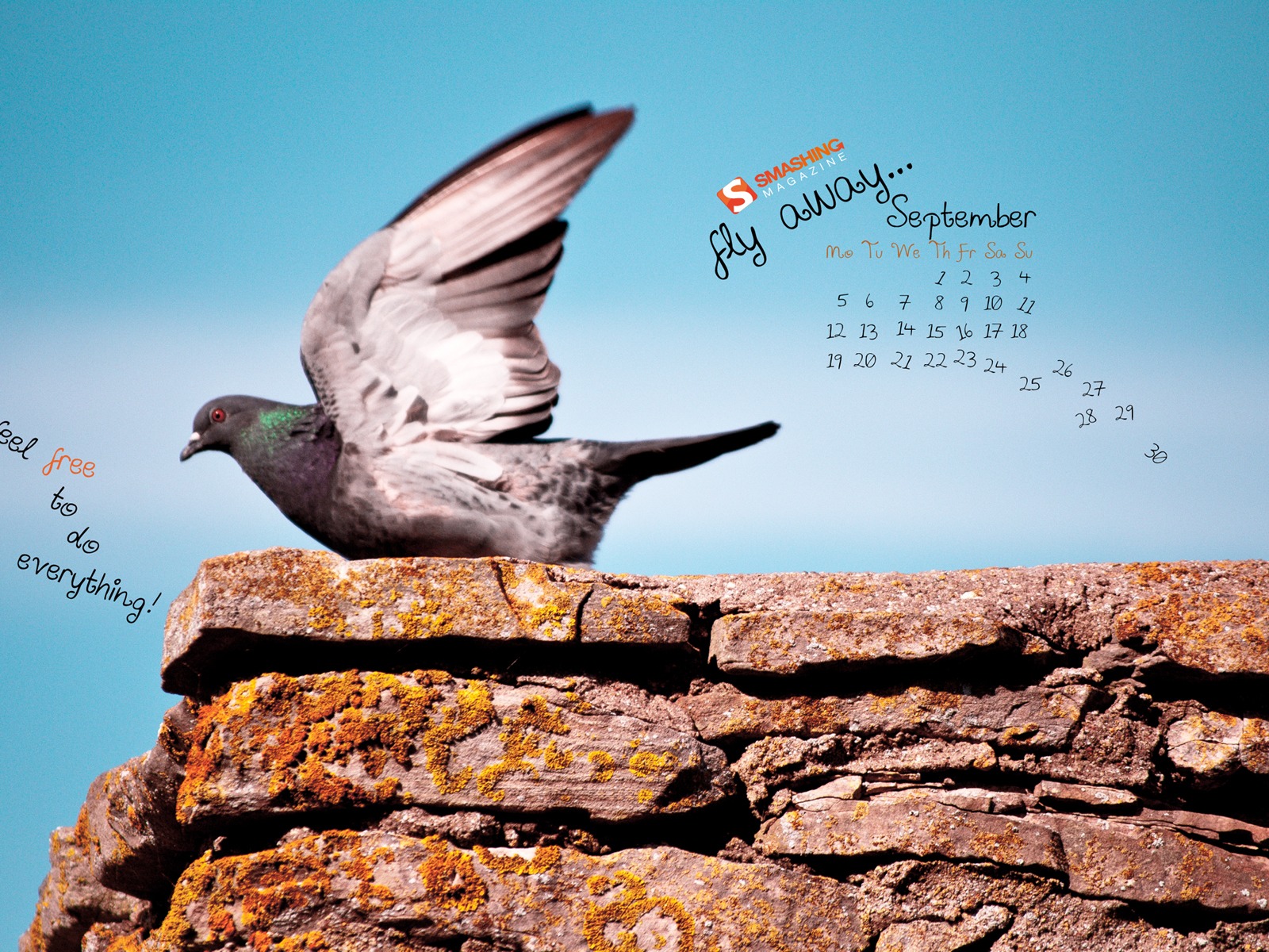 Сентябрь 2011 Календарь обои (1) #1 - 1600x1200