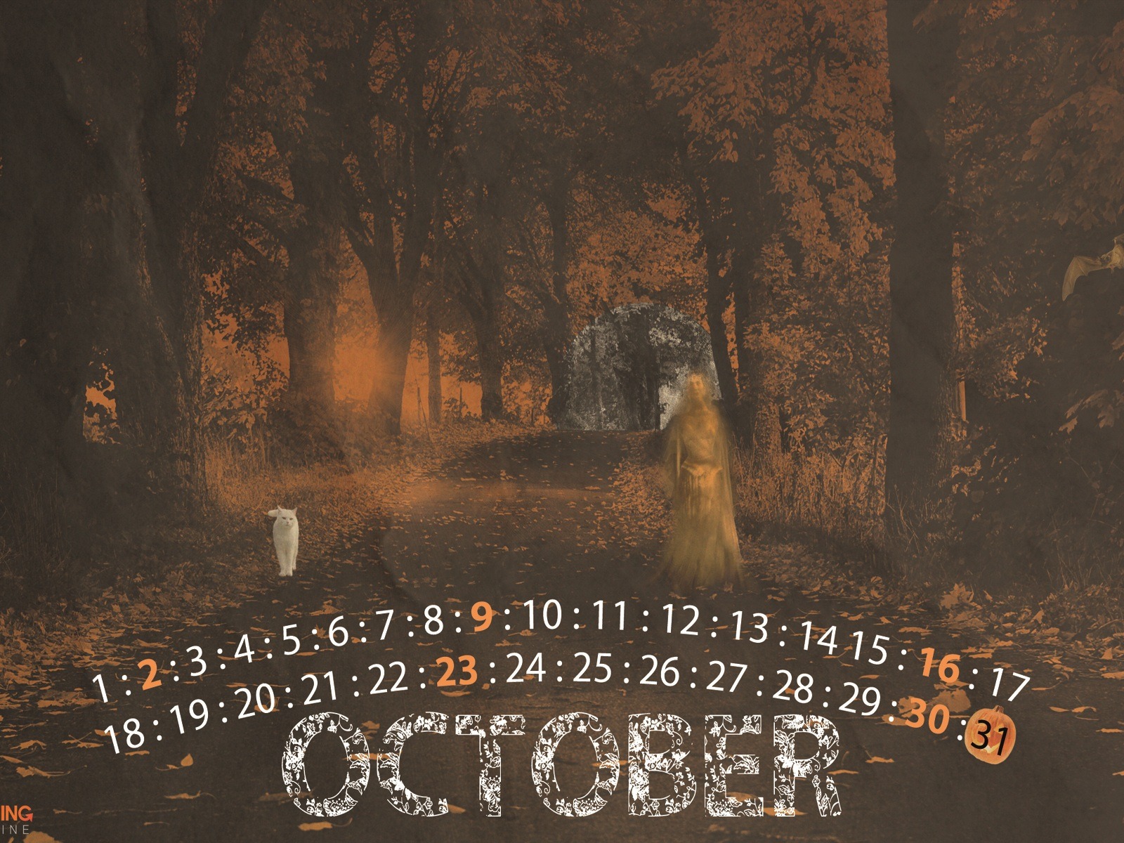October 2011 Calendar Wallpaper (1) #13 - 1600x1200