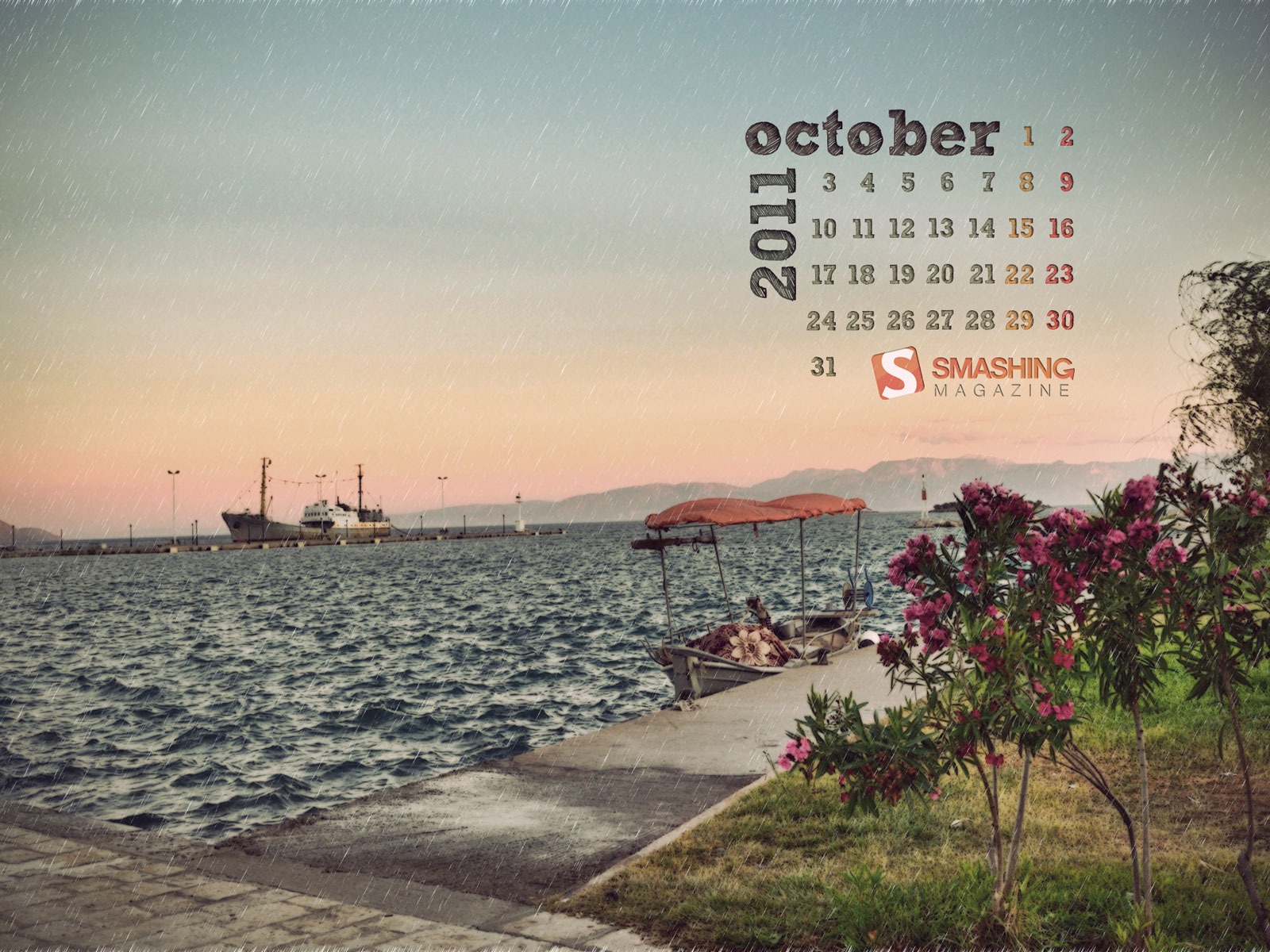 October 2011 Calendar Wallpaper (2) #6 - 1600x1200