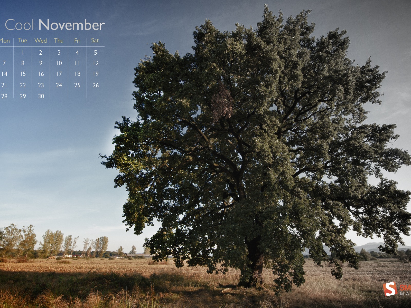 November 2011 Calendar wallpaper (1) #10 - 1600x1200