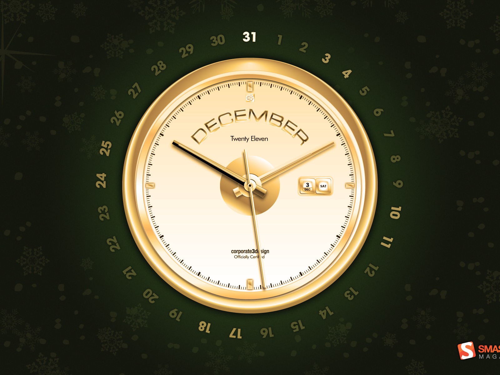 Декабрь 2011 Календарь обои (2) #12 - 1600x1200