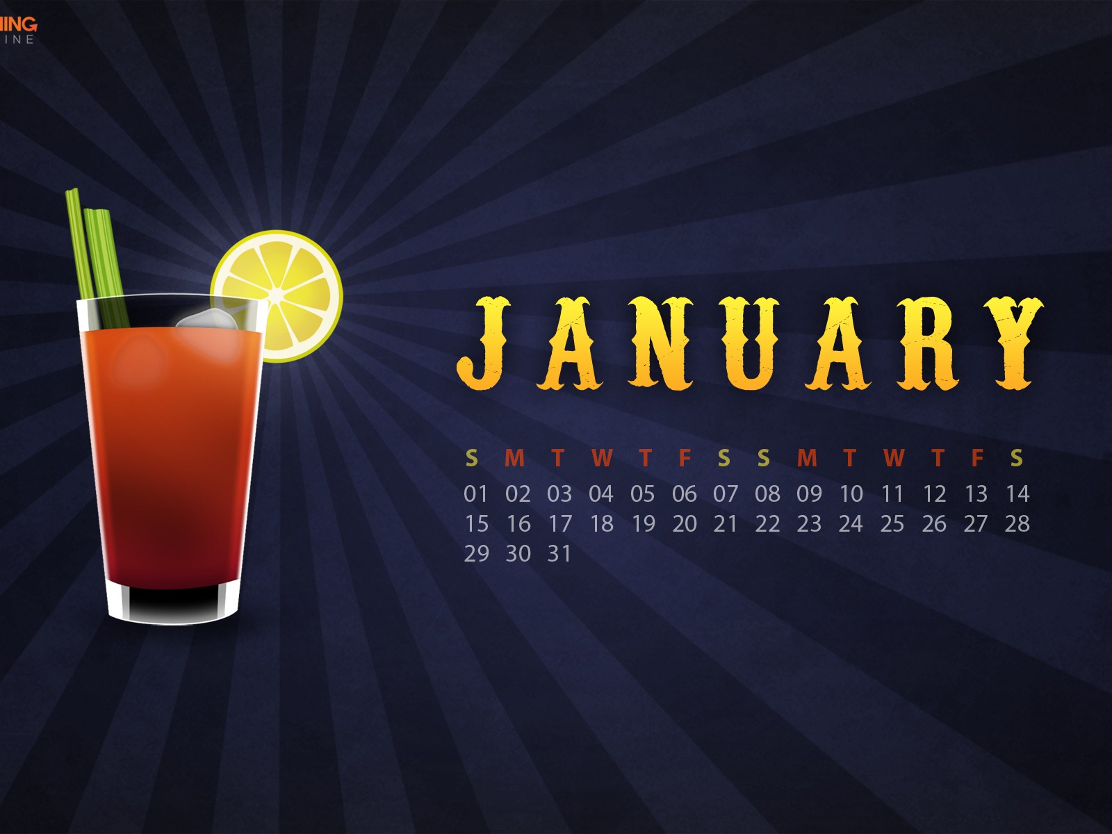 January 2012 Calendar Wallpapers #4 - 1600x1200