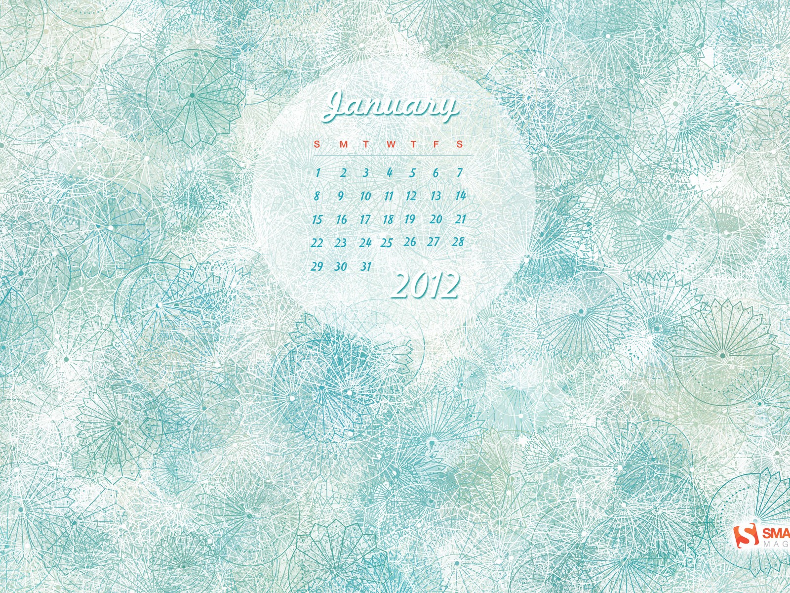 Январь 2012 Календарь Обои #9 - 1600x1200