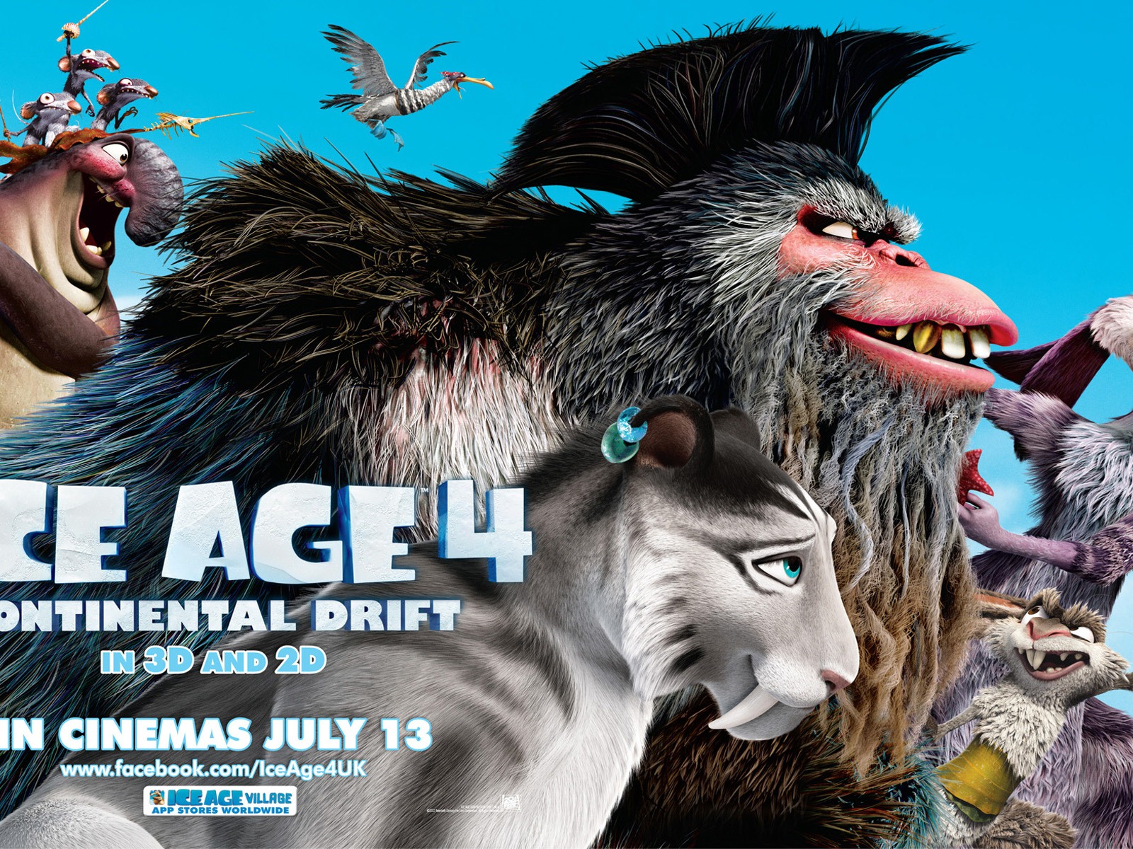 Ice Age 4: Continental Drift 冰川时代4：大陆漂移 高清壁纸7 - 1600x1200