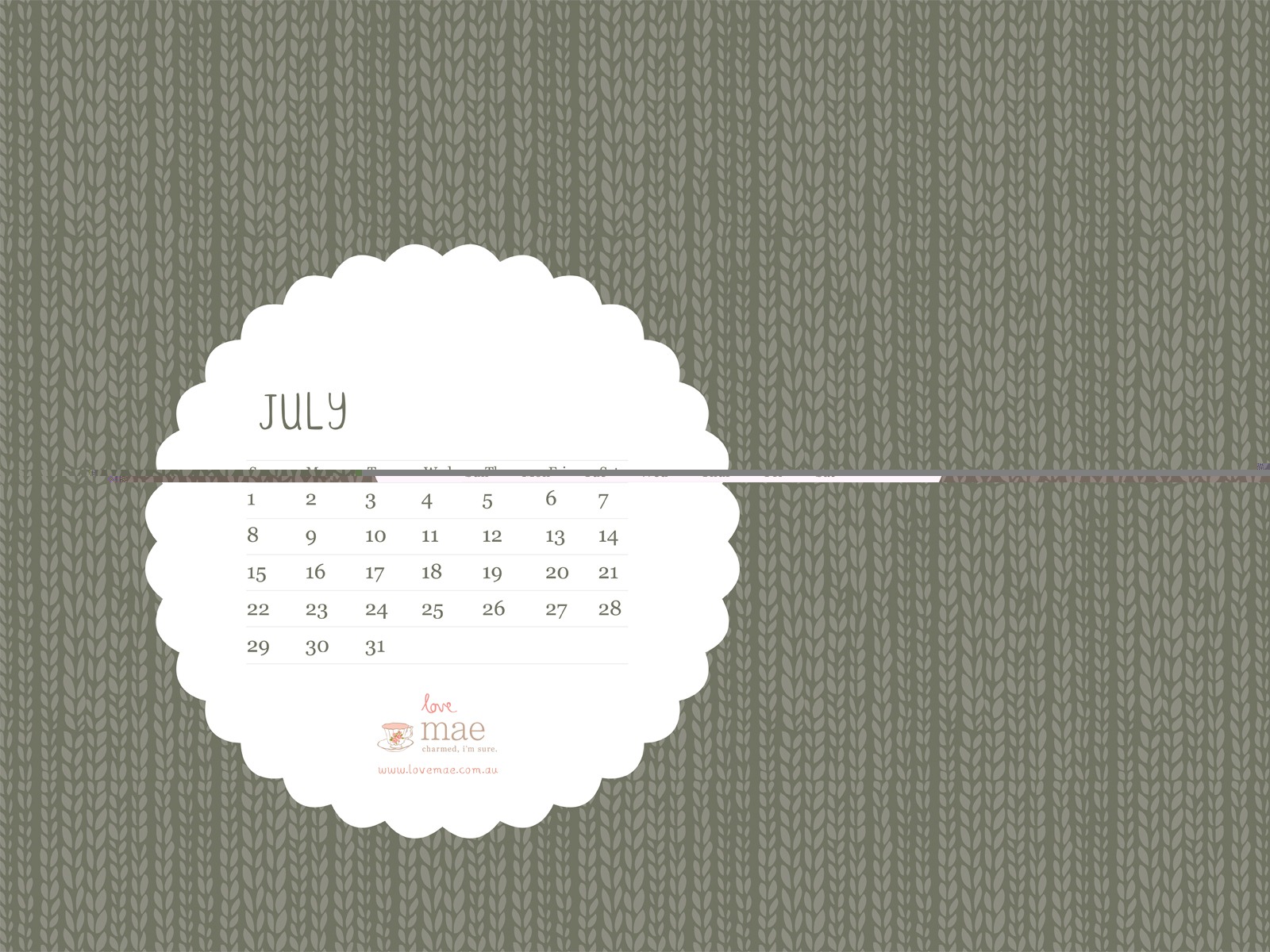 July 2012 Calendar wallpapers (1) #2 - 1600x1200
