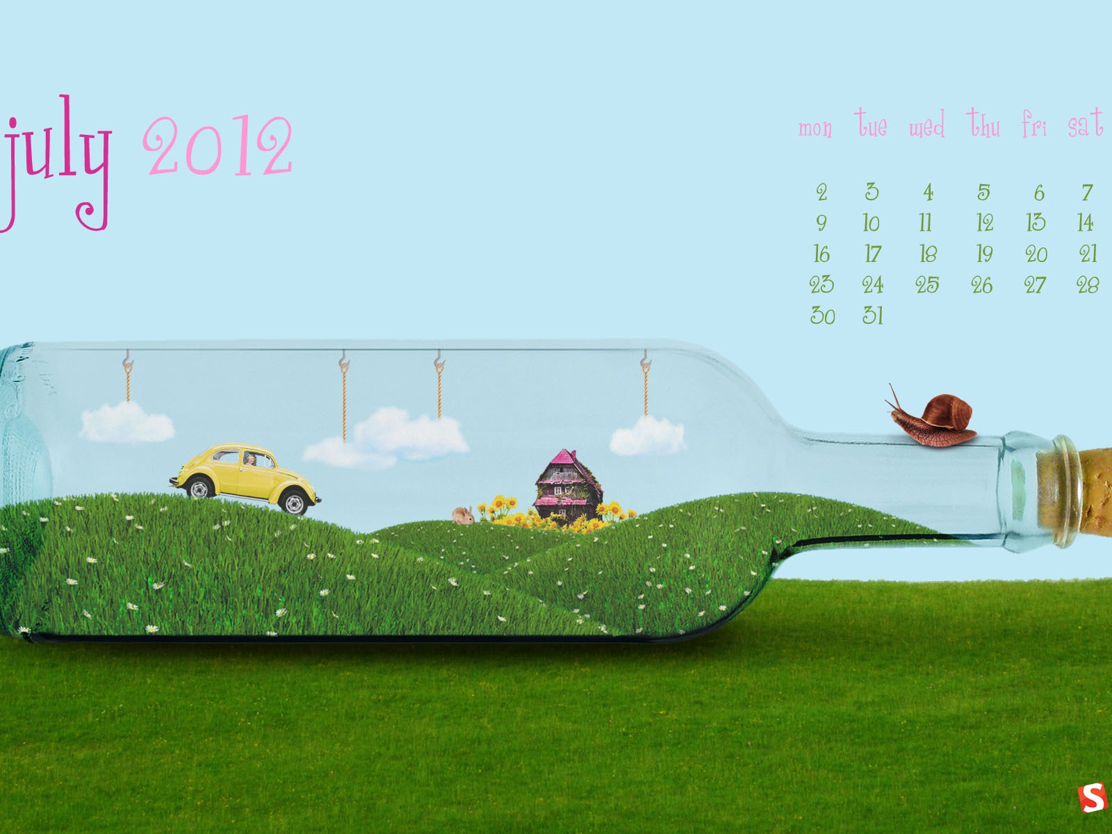 July 2012 Calendar wallpapers (2) #3 - 1600x1200