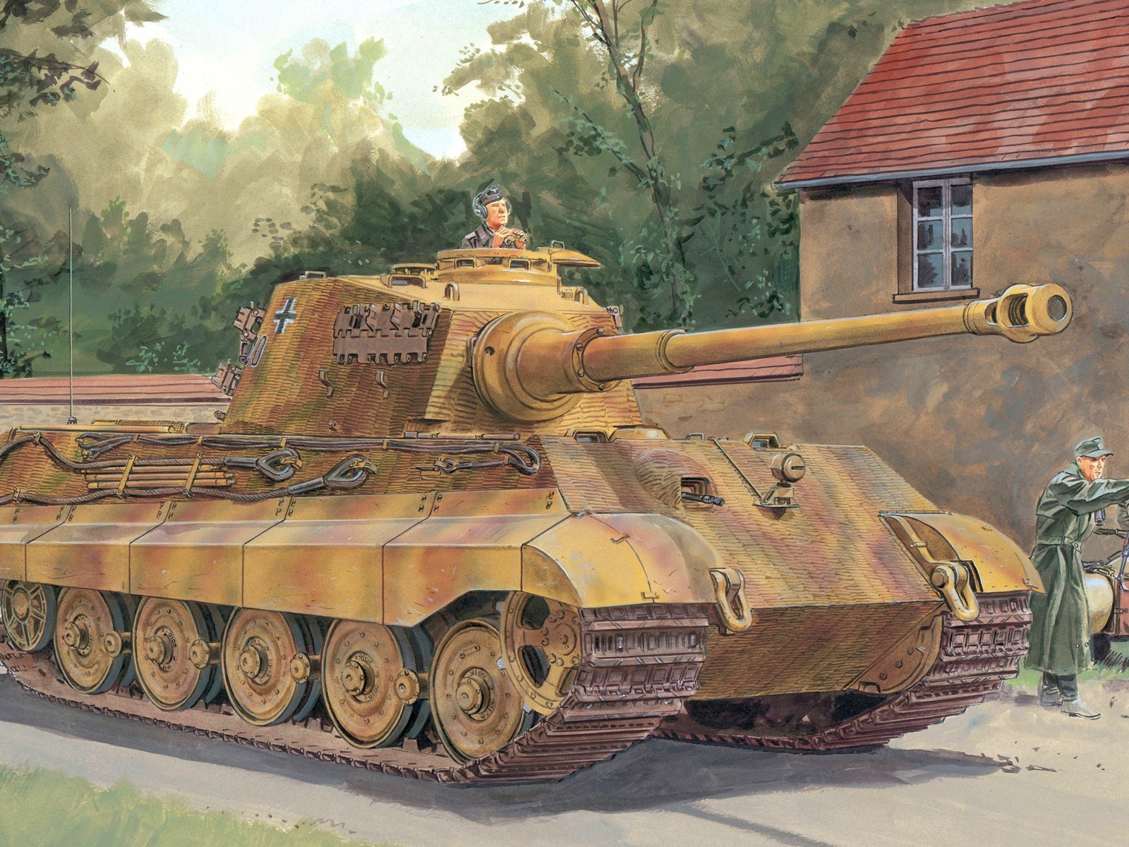 军事坦克装甲 高清绘画壁纸2 - 1600x1200