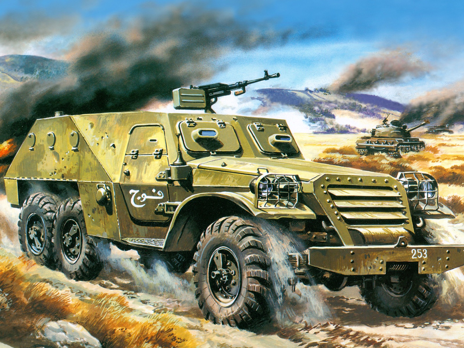 Military tanks, armored HD painting wallpapers #17 - 1600x1200