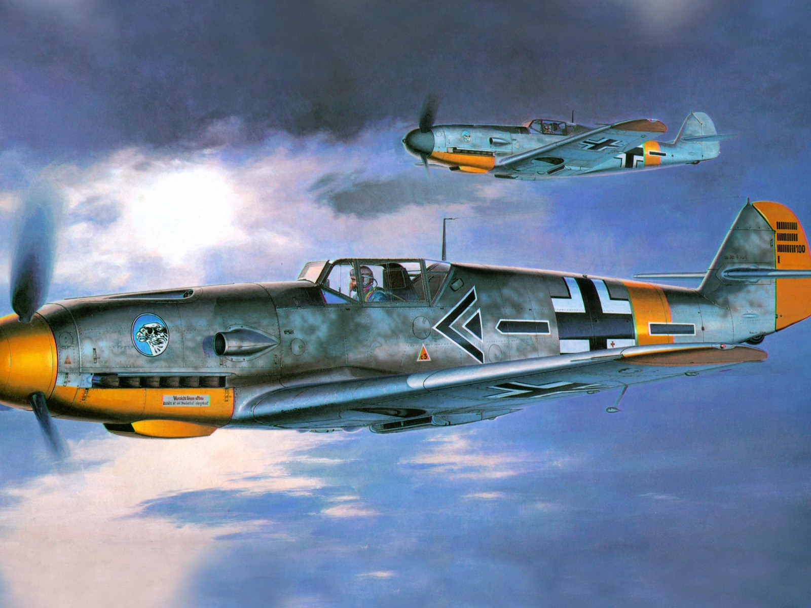 空中飞行的军用飞机 精美绘画壁纸11 - 1600x1200