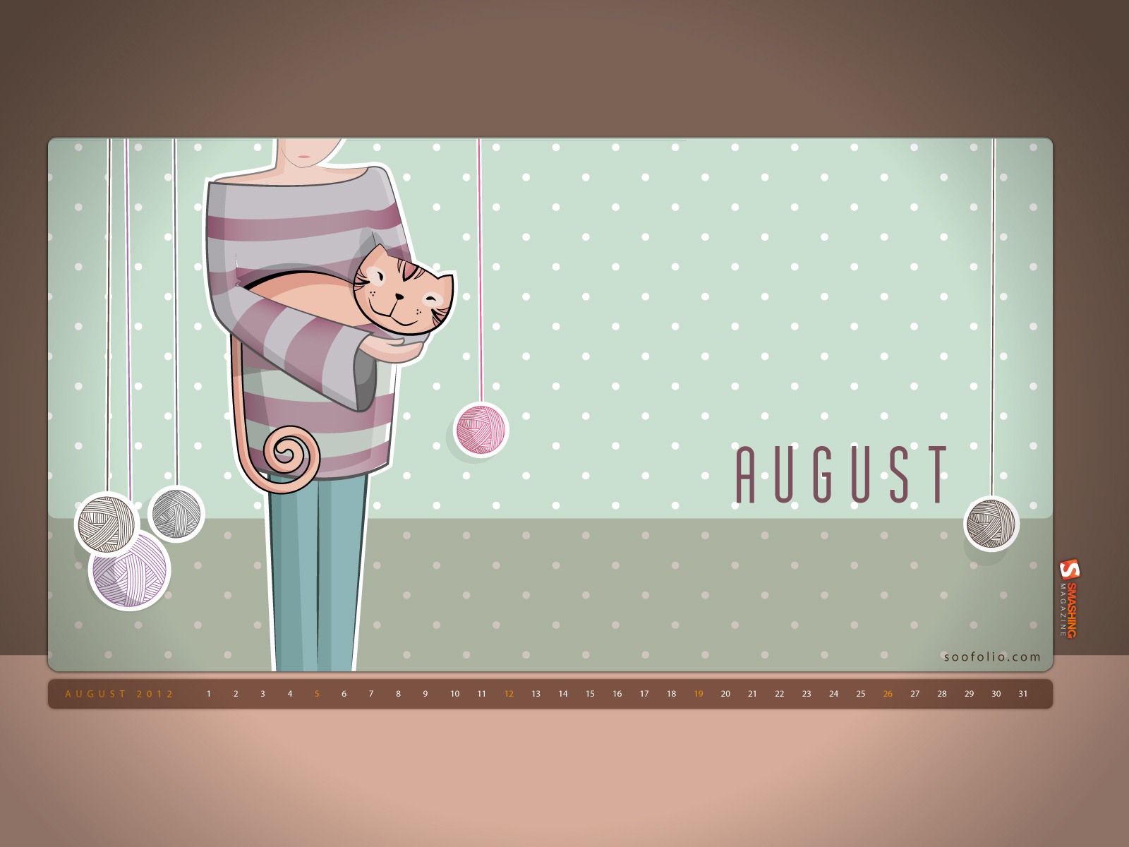 August 2012 Calendar wallpapers (1) #12 - 1600x1200