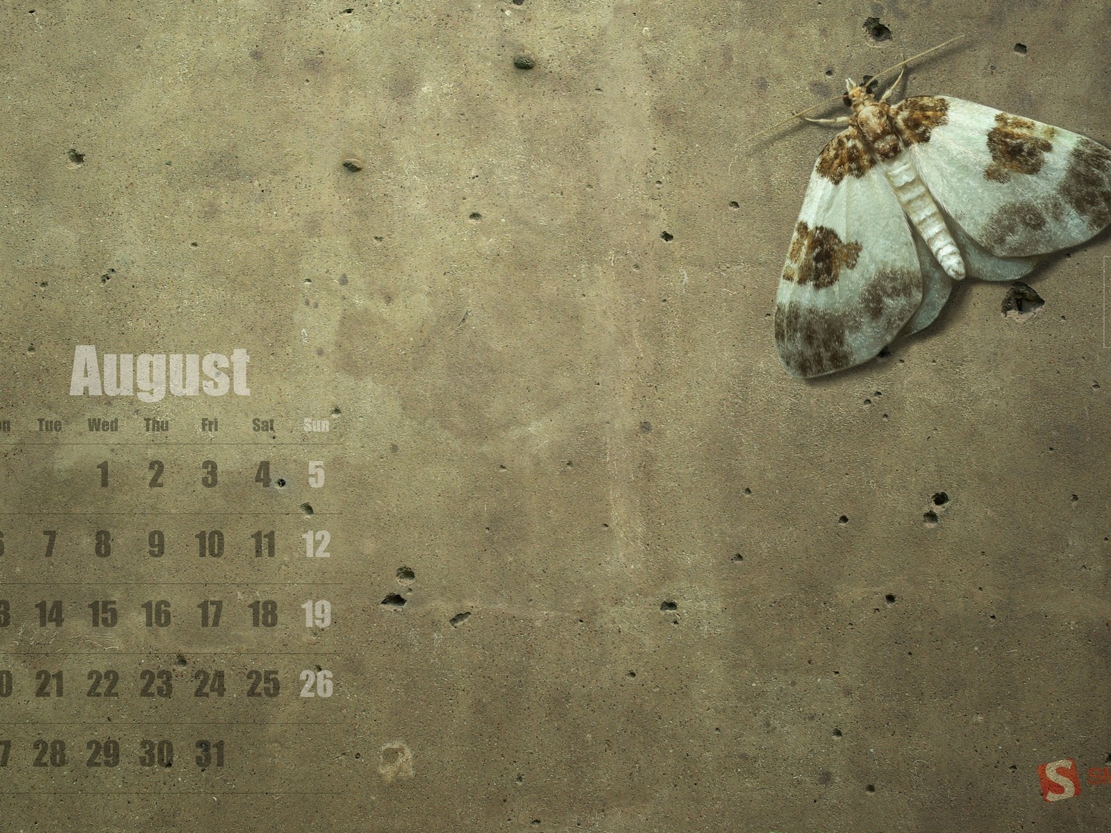August 2012 Calendar wallpapers (1) #19 - 1600x1200