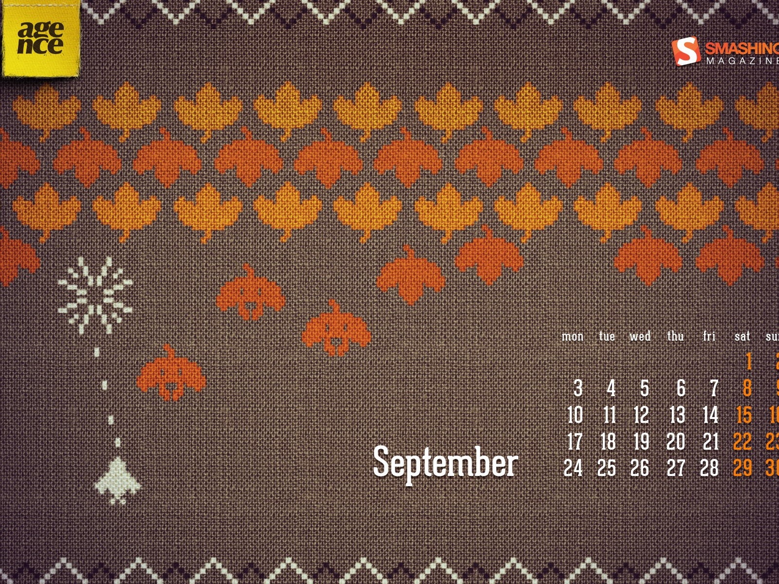 September 2012 Calendar wallpaper (1) #15 - 1600x1200