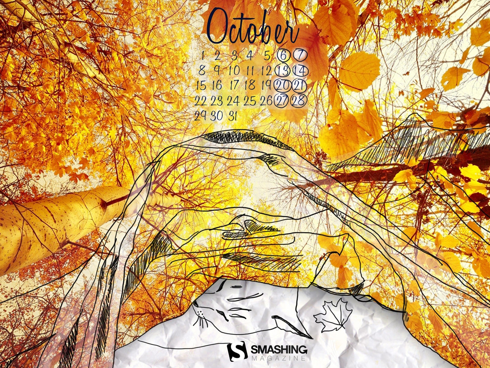October 2012 Calendar wallpaper (1) #1 - 1600x1200