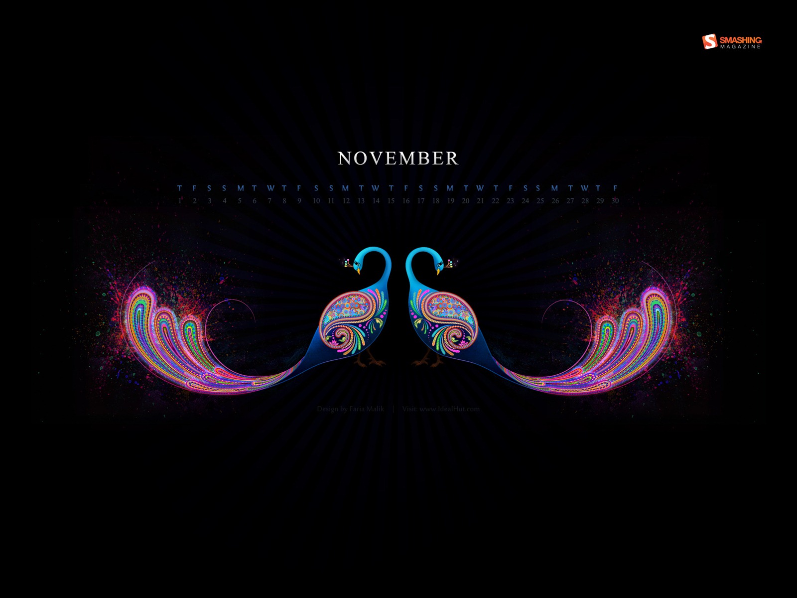 November 2012 Kalender Wallpaper (1) #8 - 1600x1200